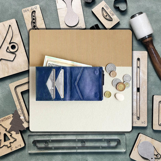 Custom Bifold Wallet Cutting Die, DIY Wallet Leather Die Cutting Die, Coin Purse Leather Craft Punching Tool Set
