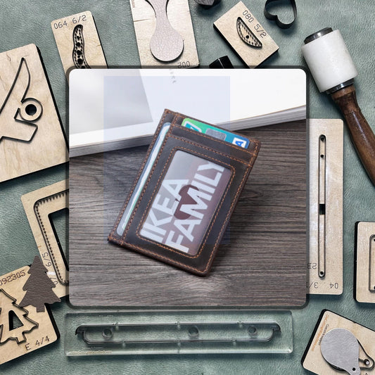 Card Holder Shape Leather Cutting Die, Custom Leather ID Card Holder Hand Cutting Machine, Leather Craft Kraft Paper Tools