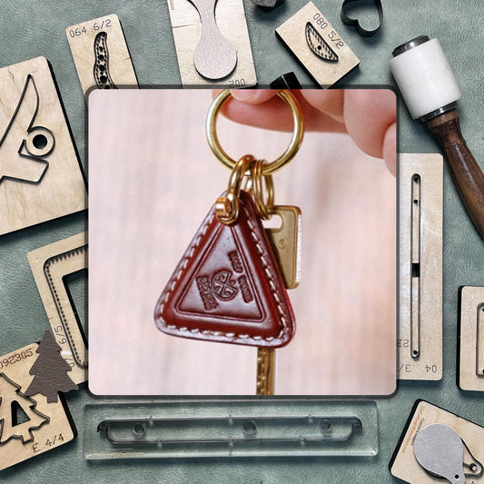 Custom triangle keychain cutting die | DIY leather craft precision punching die | keychain pendant metal die cutting