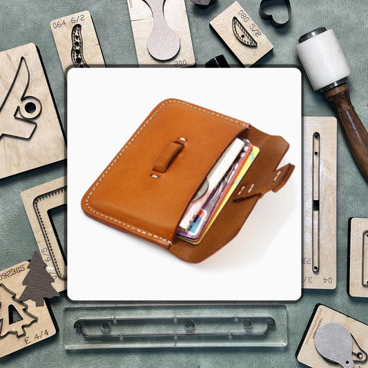 Card Holder Precision Leather Coin Purse Cutting Die/Steel Ruler Metal Die/Premium Punch Tool Set/Suitable for DIY Projects and Hand Sewing