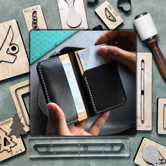 Custom Card Holder Leather Die Cutting - Handmade Leather Precision Steel Knife Cutting Dies, High Quality Metal Punching Tool Set