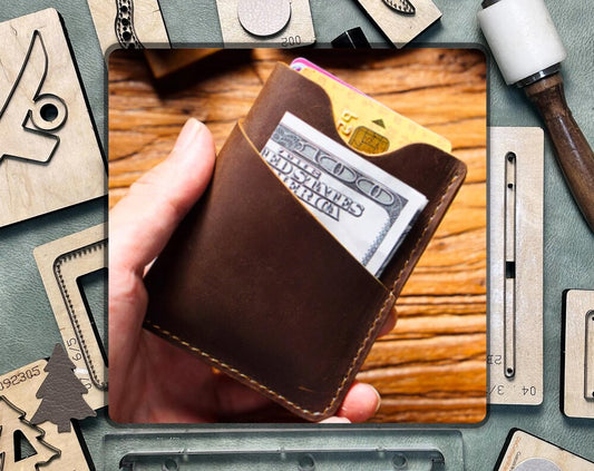 Premium Card Holder Leather Die Cutting