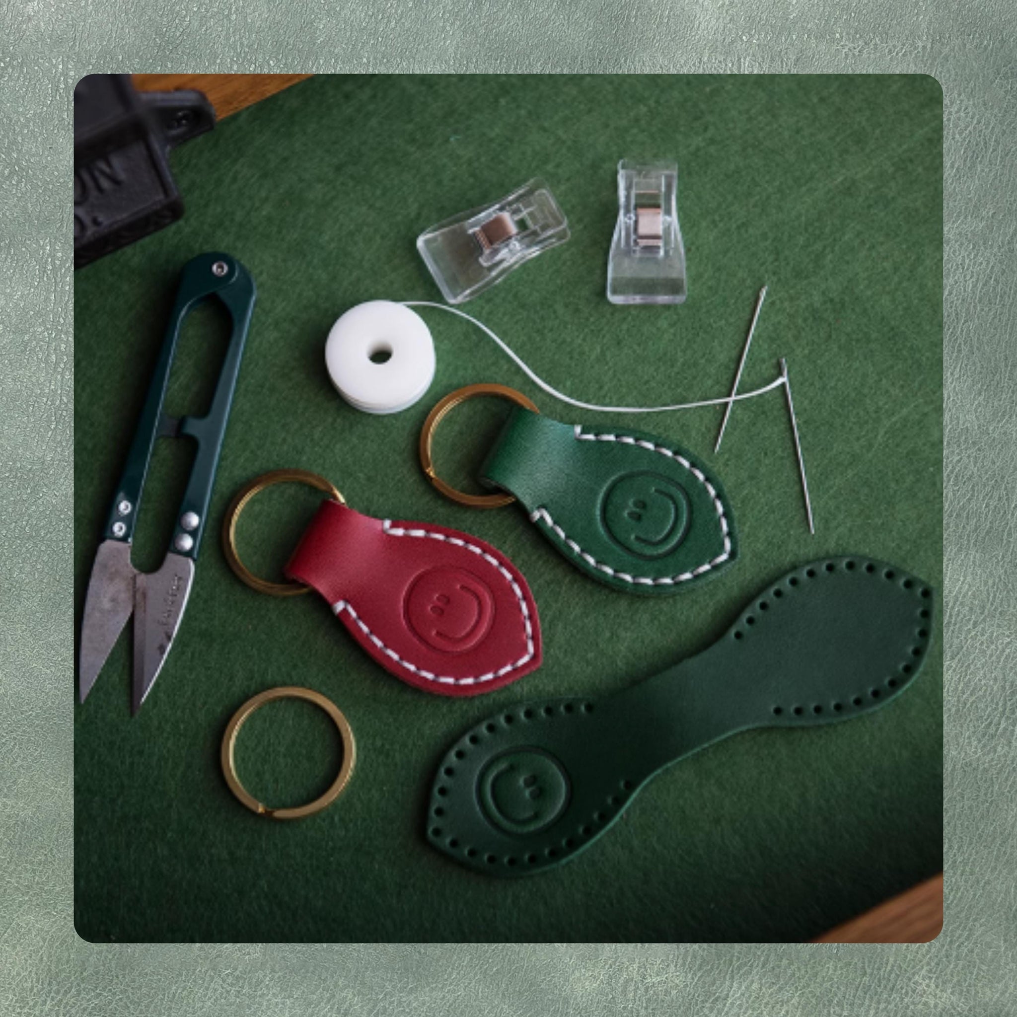 Keychain shape disc cutting die, keychain punch tool cutting machine, leather making leather paper craft tools