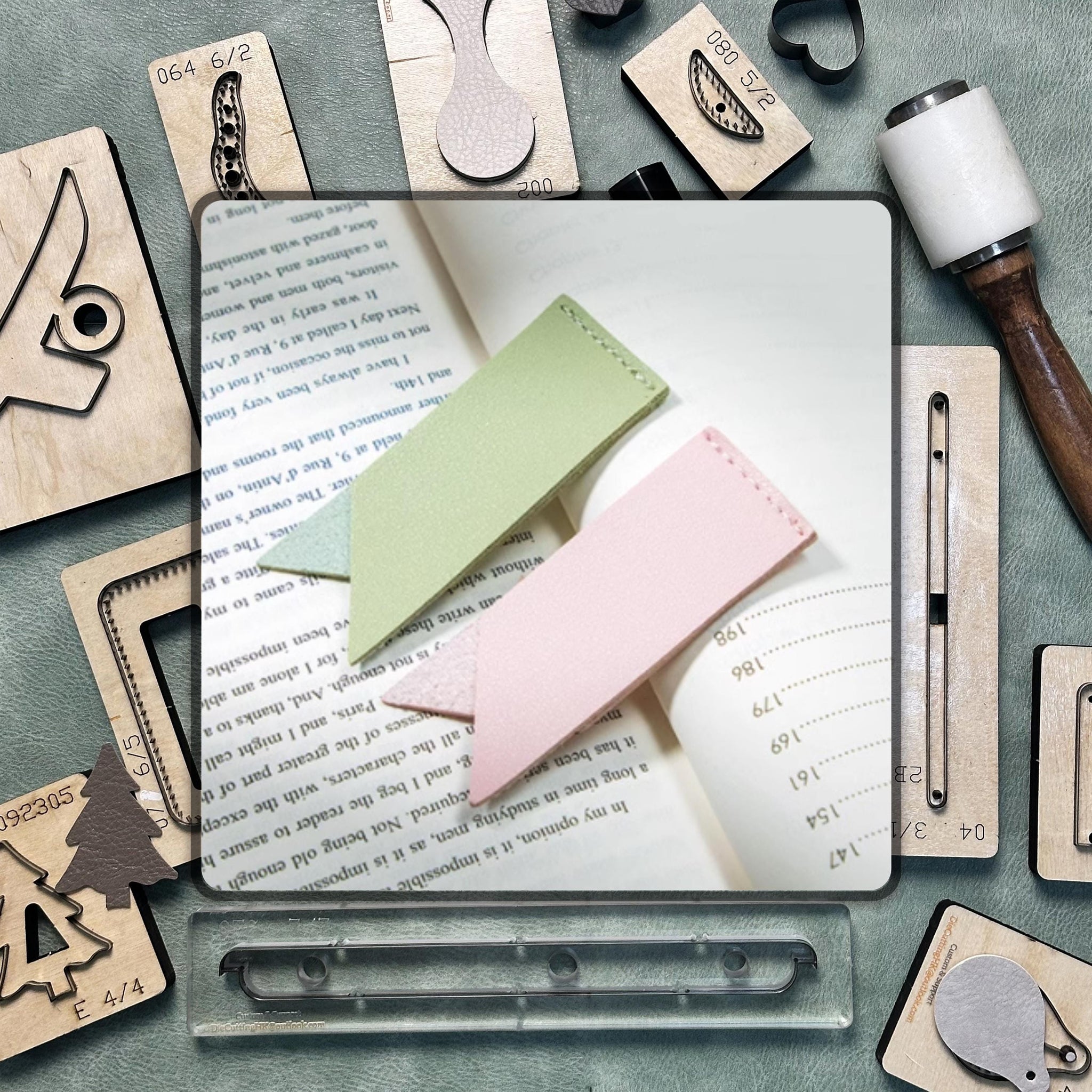 Bookmark DIY leather cutting die cutting die, Sizzix die cutting leather punching die, handmade leather crafts kraft paper tools