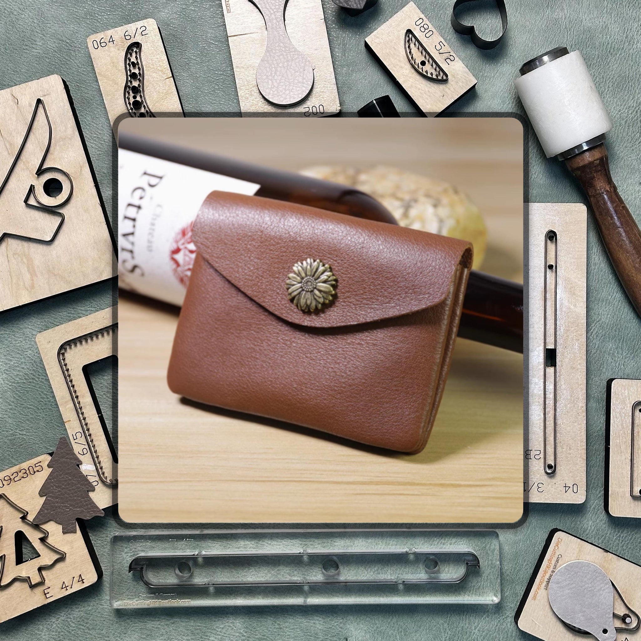 Custom Wallet Cutting Dies – Precision Leather Crafting Tools for DIY Wallet and Craft Making | Compatible with Sizzix and Manual Machines