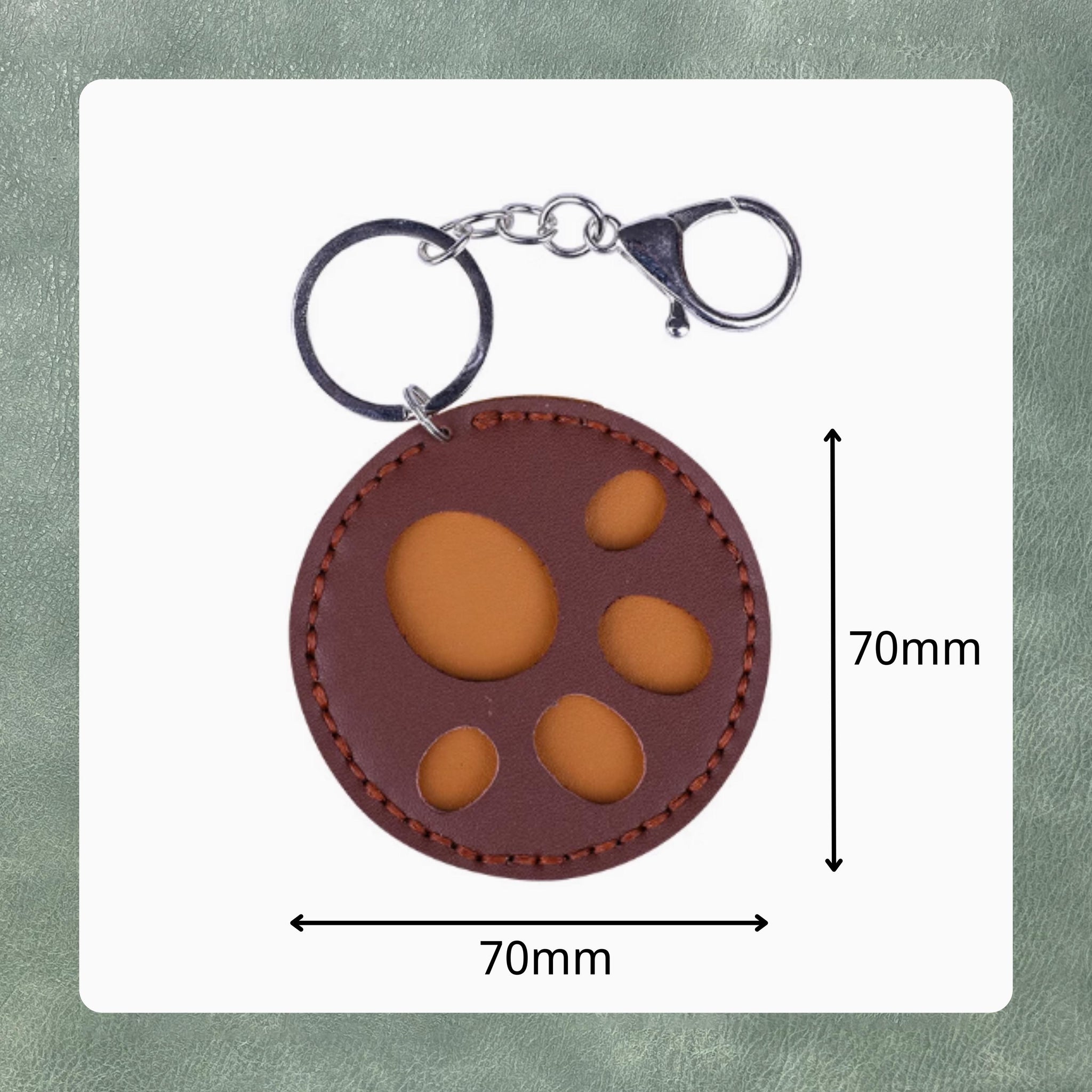 DIY Cat Paw Keychain Cutting Die - Make a custom leather die cut keychain charm with a detailed cat paw design for a girlfriend gift