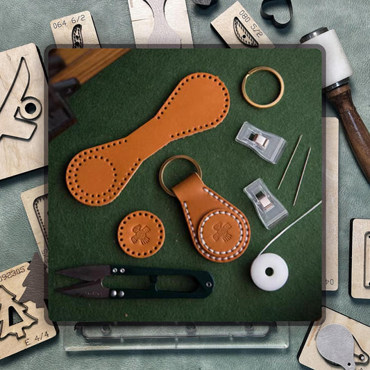 Keychain Leather Cutting Die - Custom Punch Mold for DIY Leathercraft - Handmade Knife Die for Key Fobs, Fabric & Craft Accessories