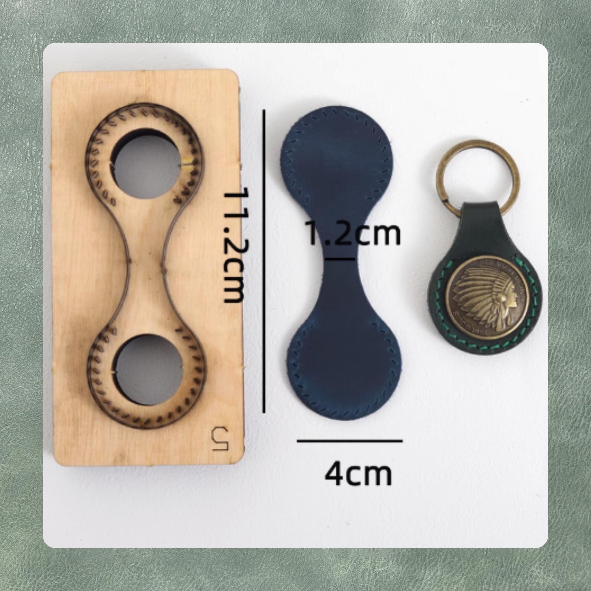 Custom Keychain Cutting Die - Precision Leather Punch Mold for DIY Crafts - Handmade Knife Die for Key Fobs & Accessories