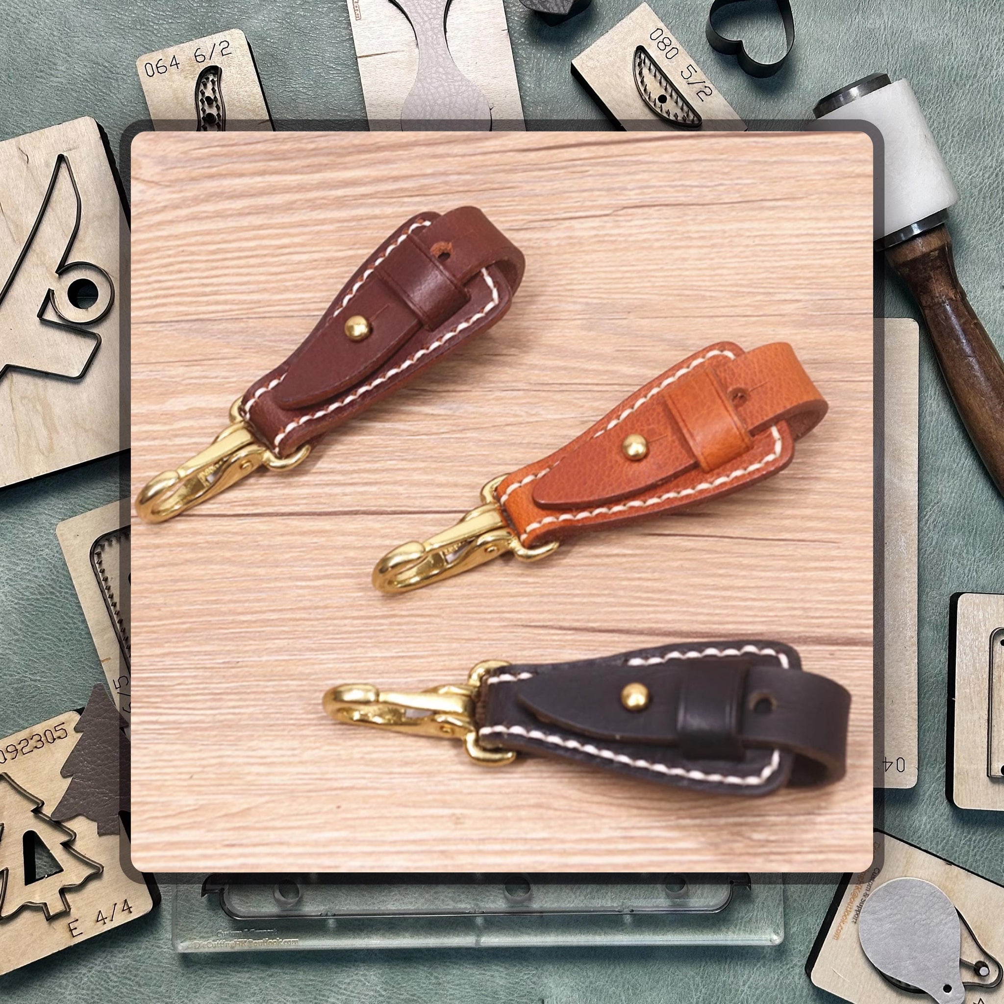Custom leather keychain cutting die/DIY precision leather craft tools/Sizzix die cutting machine steel ruler die pressing machine
