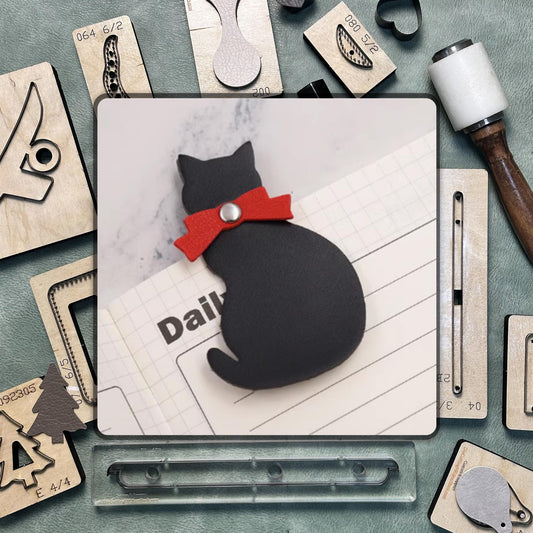 DIY Cat Shaped Bookmark Cutting Die, Custom Leather Bookmark Punching Die, Leather Precision Craft Tool for Sizzix Machine