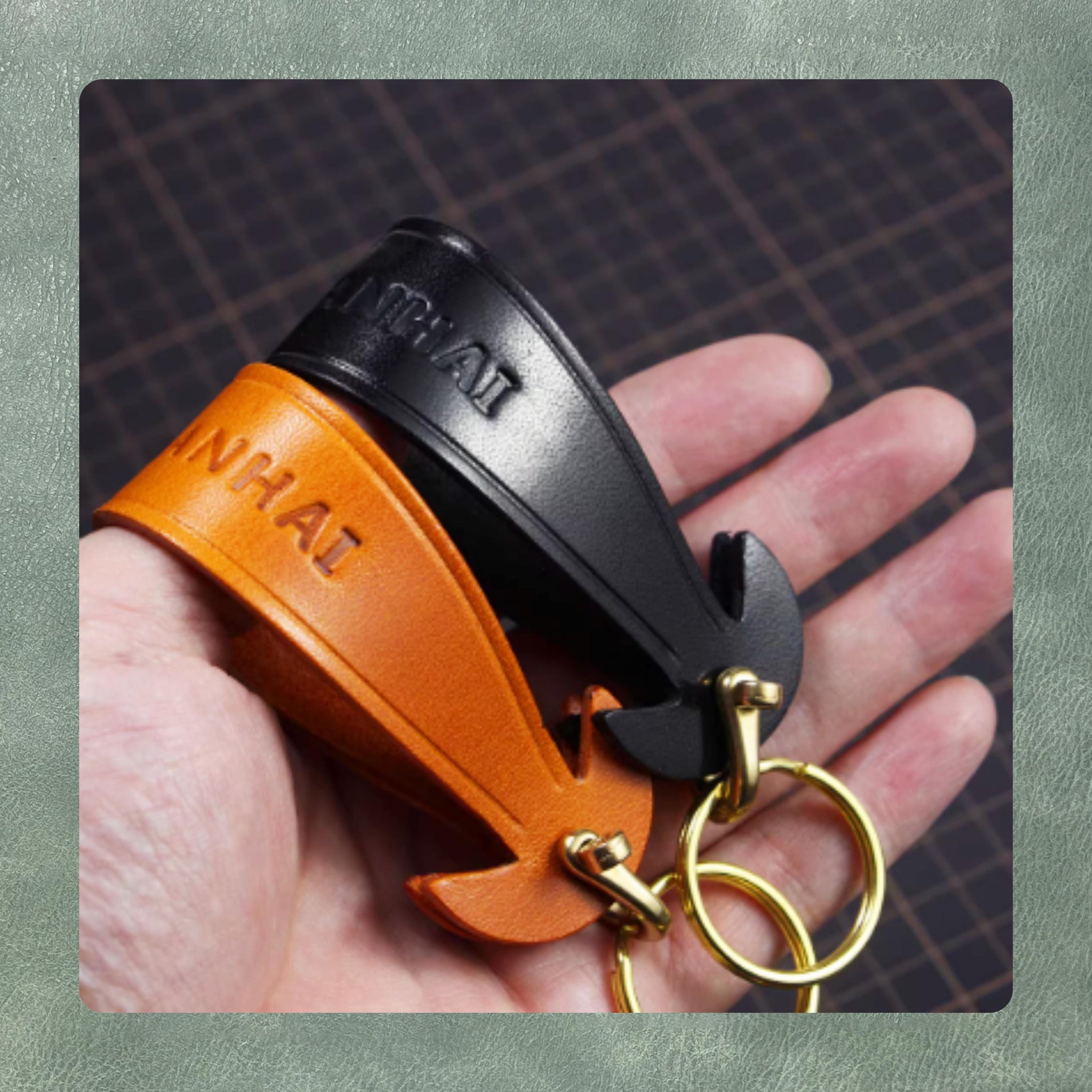 Custom keychain leather die cutting, handmade leather die cutting precision steel ruler metal die cutting, leather craft lovers' choice