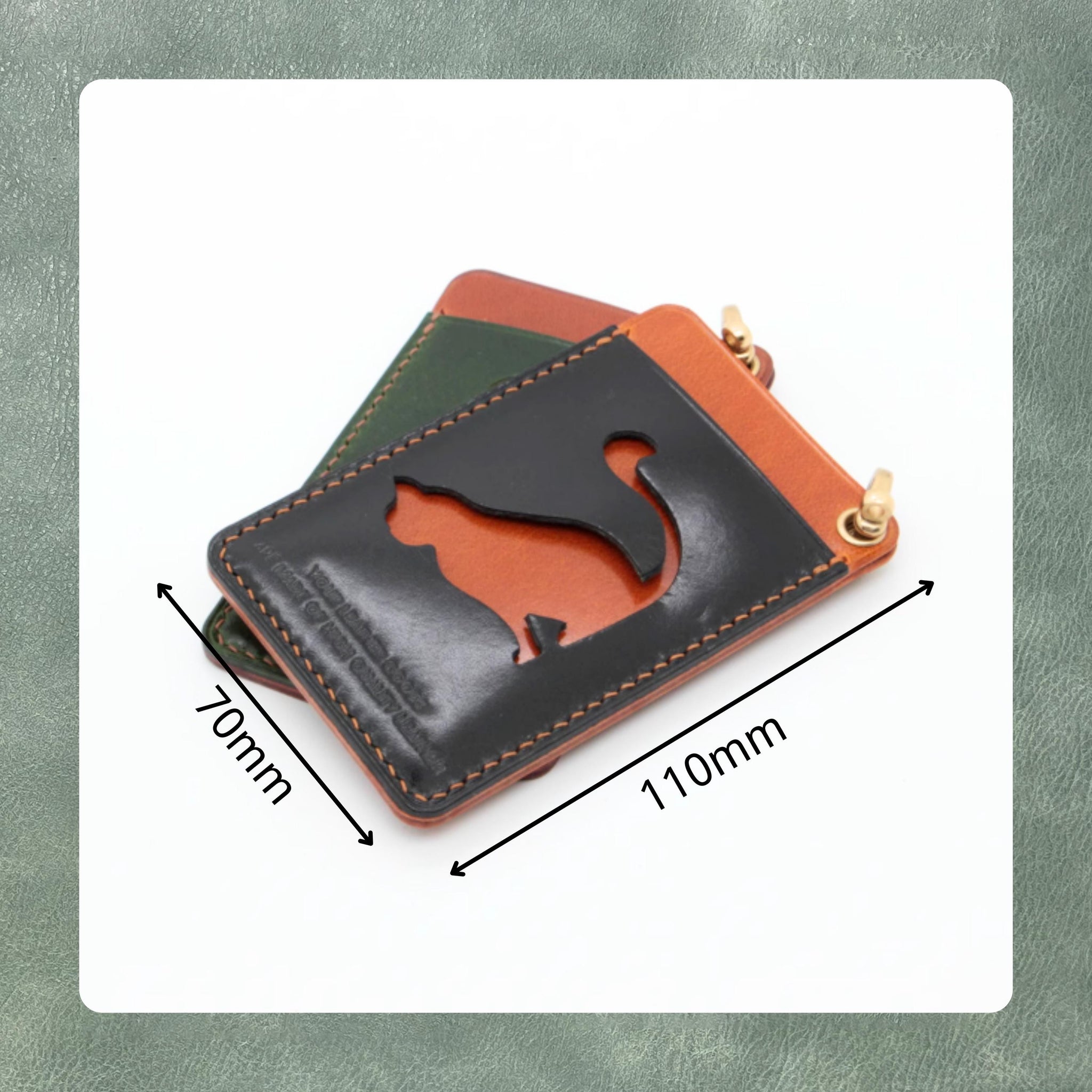 Custom Hollow Cat Pattern Card Holder Leather Die Cutting, Leather ID Holder Cutting Die, Leather Craft Kraft Paper Tool Set