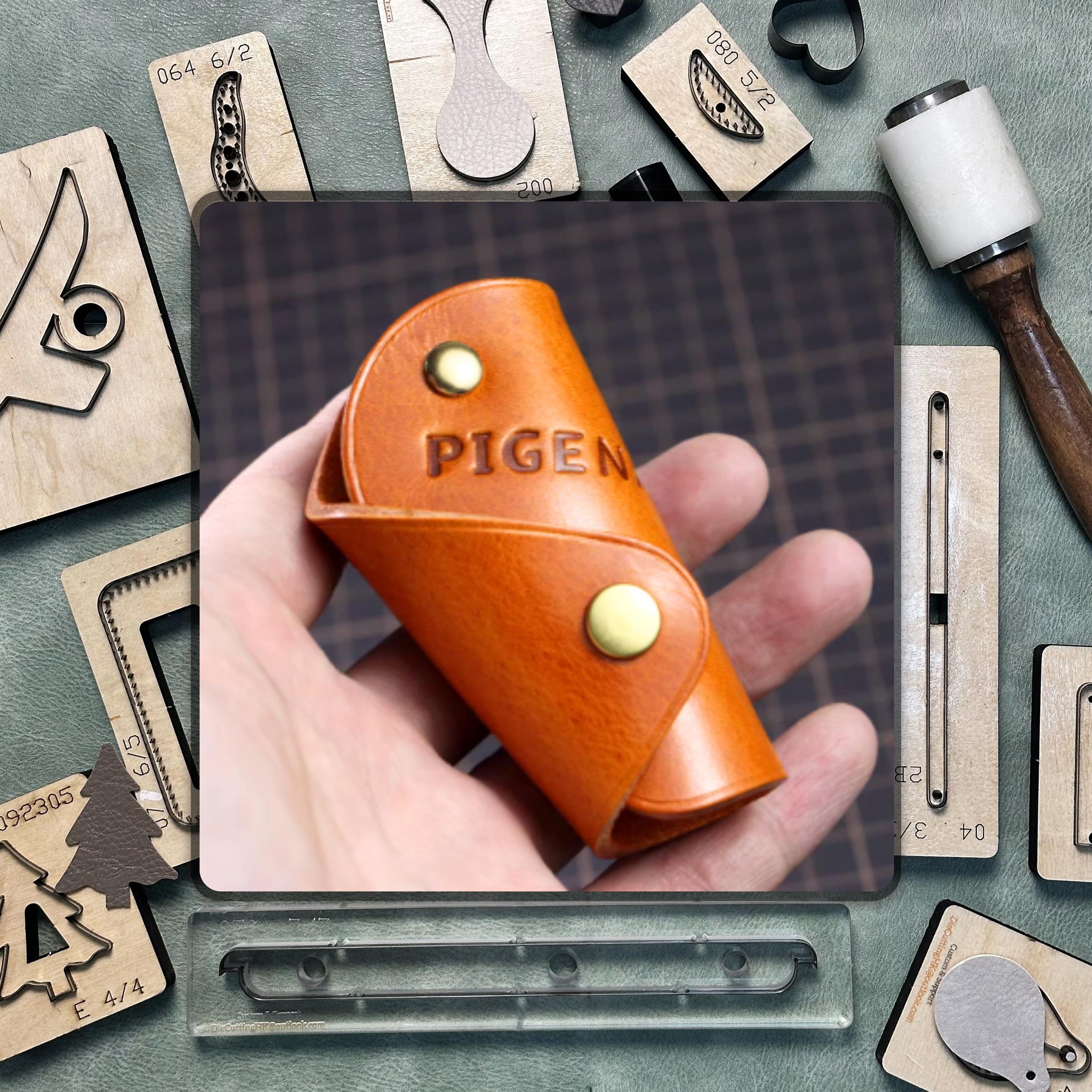 Custom Key Case Leather Die Cutting | Handmade DIY Leather Steel Metal Cutting Dies | Compatible with Sizzix and Manual Machines