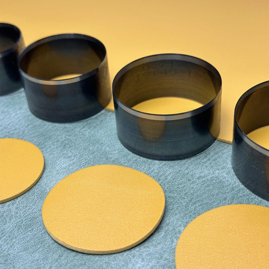 Round Steel Rule Die for Leather Cutting - Multi-Size Custom Metal Punch - Handmade Leathercraft Cutting Tool (No Board)