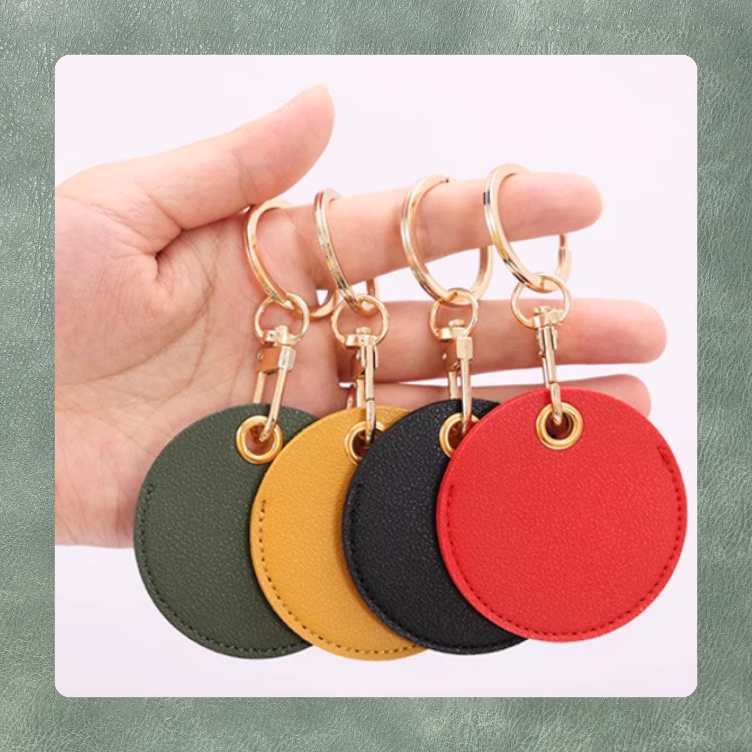DIY round keychain cutting die/keychain pendant quality leather crafts punching tool cutting tool/Sizzix steel ruler cutting die