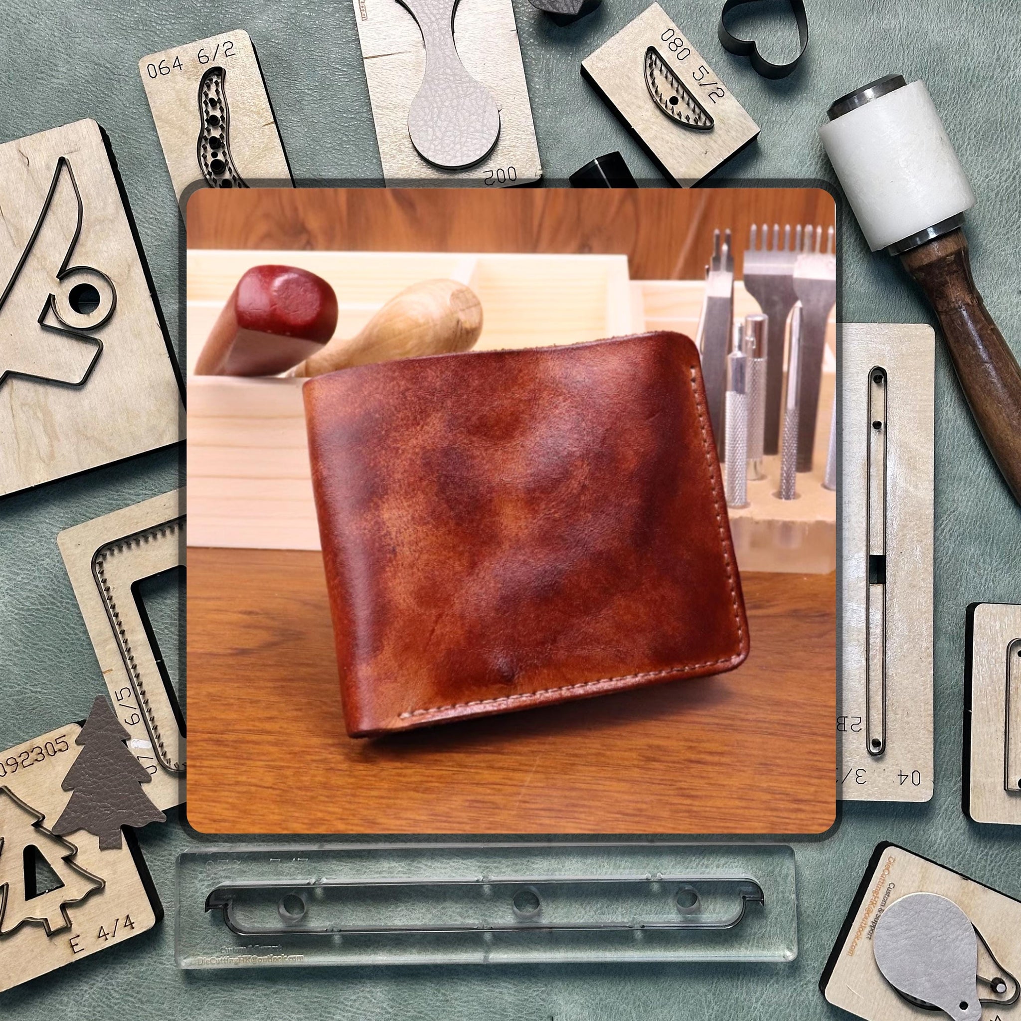 High Quality Custom Wallet Cutting Dies, Sizzix Die Cutter Cutting Handmade Leather Craft Punch Tool Set for Leather Craft Lovers