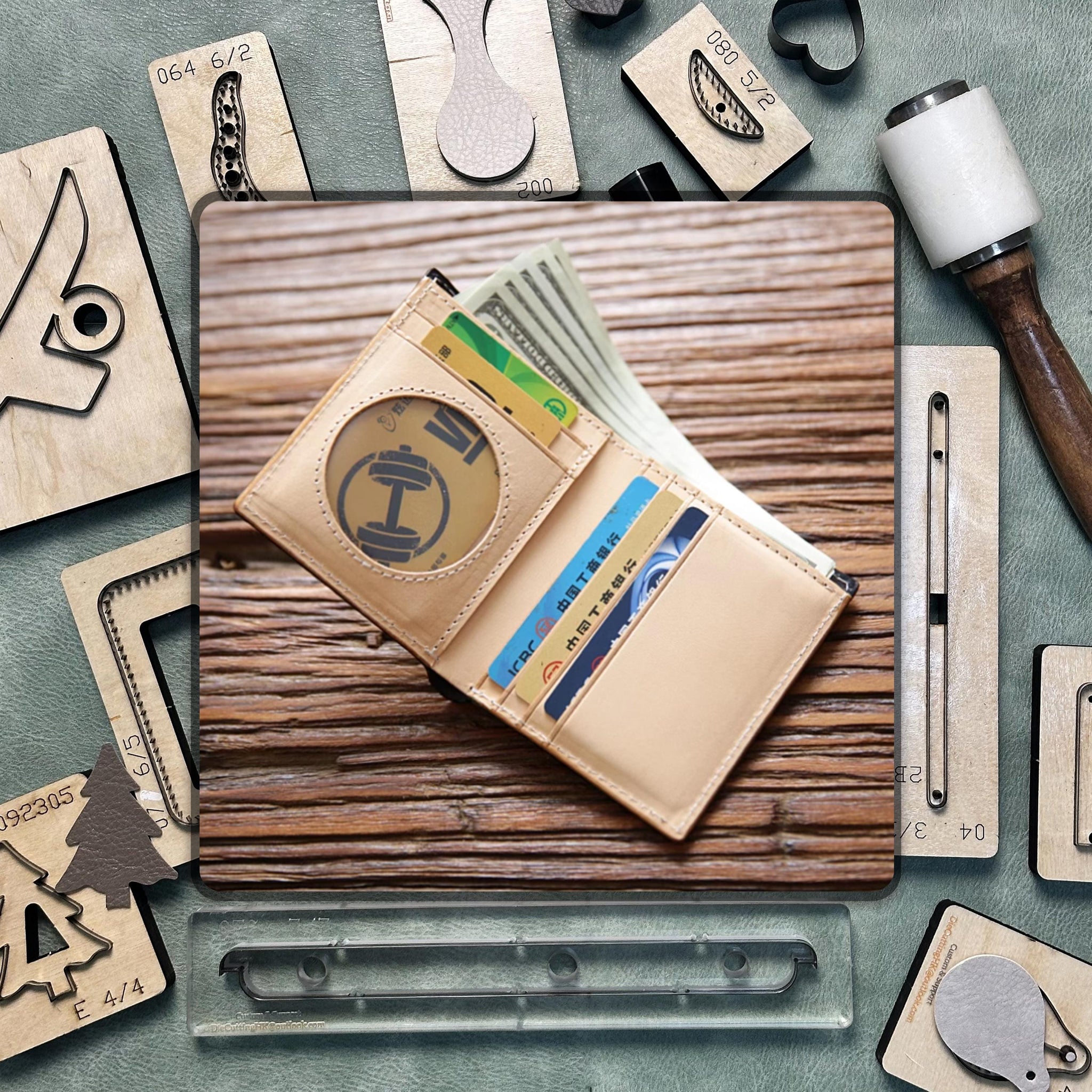 High Quality Leather Wallet Dies - Steel Ruler Metal Die Cut Custom Wallet Designs for Leather Crafts, DIY Projects and Paper Products