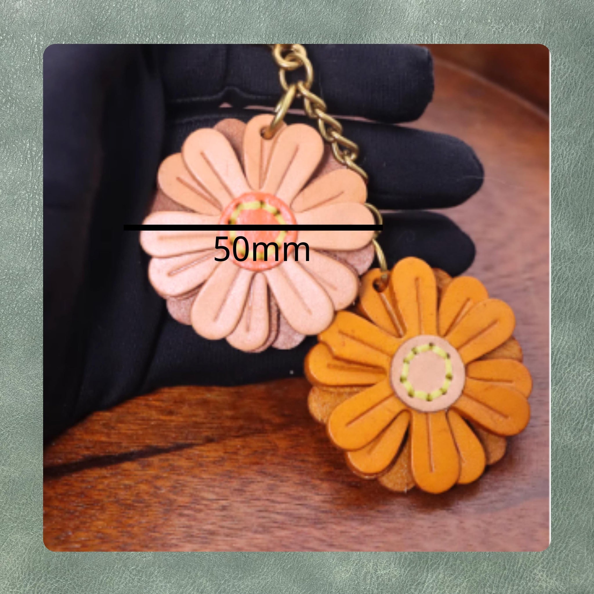 Flower Shape Keychain Precision Cutting Die - Steel Ruler Die Cut Custom Pendant Designs for Leather Crafts, DIY Projects and Paper Products