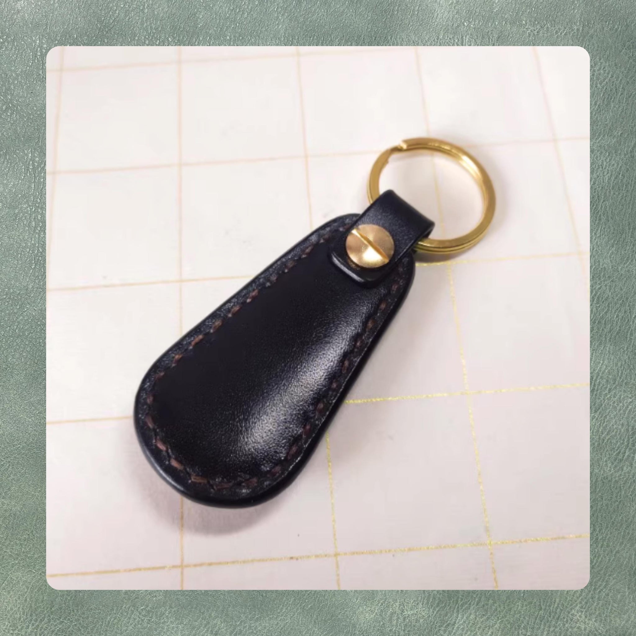 Custom Keychain Leather Cutting Die/Steel Ruler Metal Craft Die Set/High Quality Punching Tools/Suitable for DIY Projects and Hand Sewing