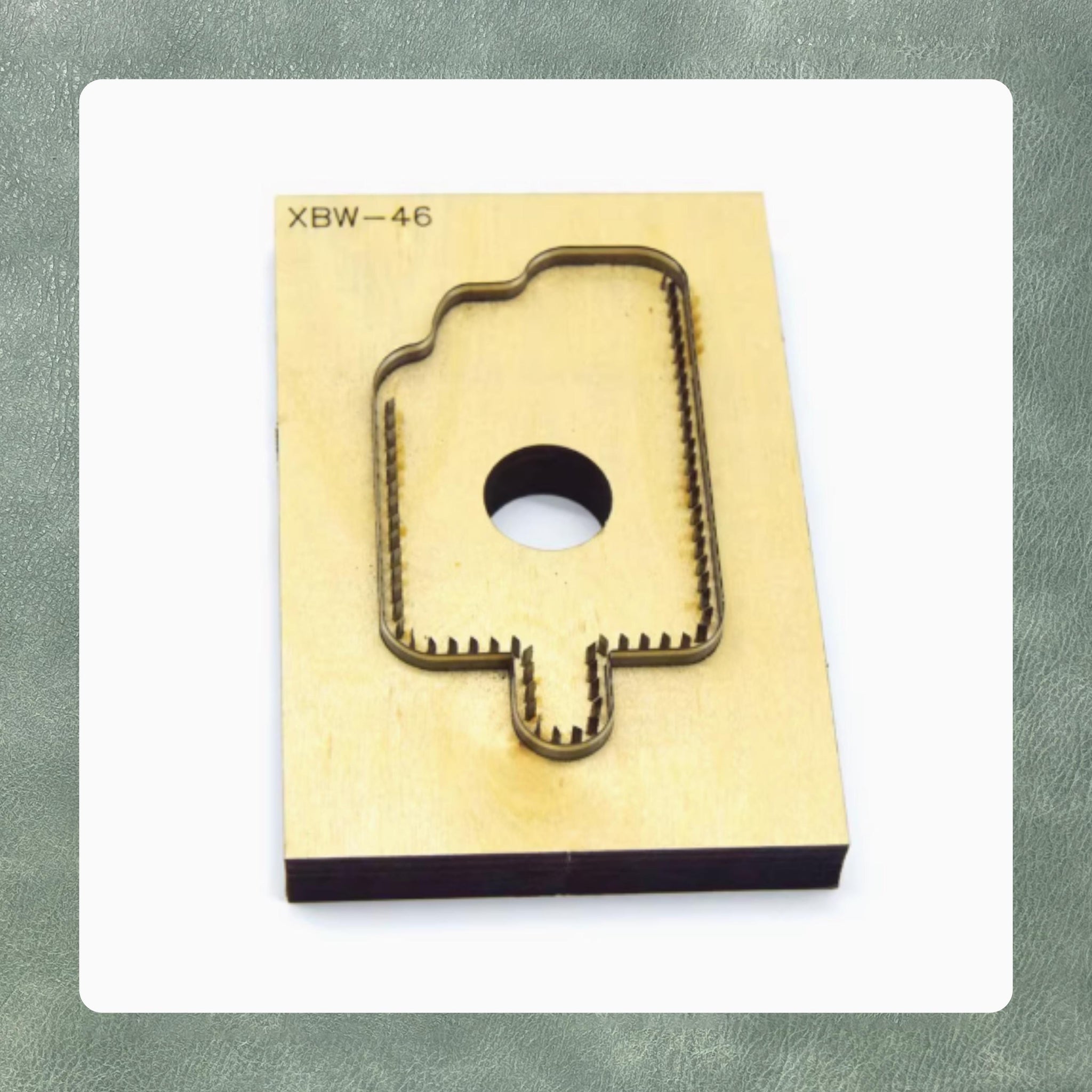 Popsicle Shape Card Holder DIY Leather Die Cut, Sizzix Die Cut Leather Precision Cutting Dies, Handmade Leather Crafts Kraft Paper Tools