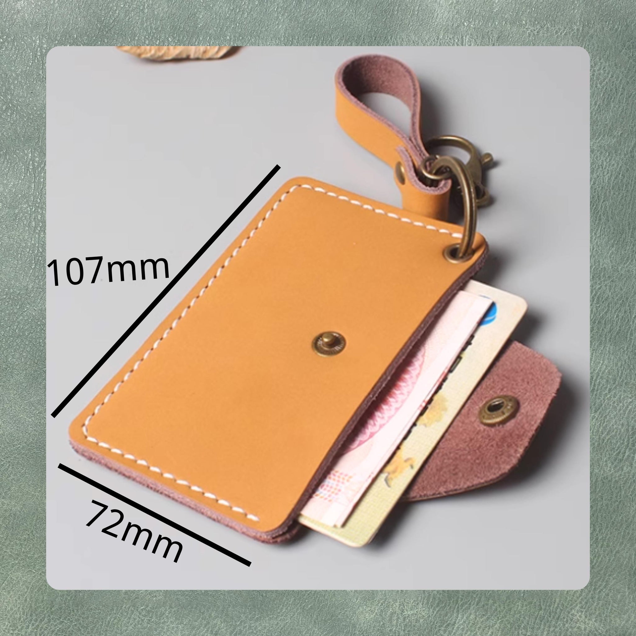 Customized Bus Card Holder Leather Die Cutting, Premium Handmade Leather Craft Kraft Tool Set for DIY Craft Projects and Personalized Gifts