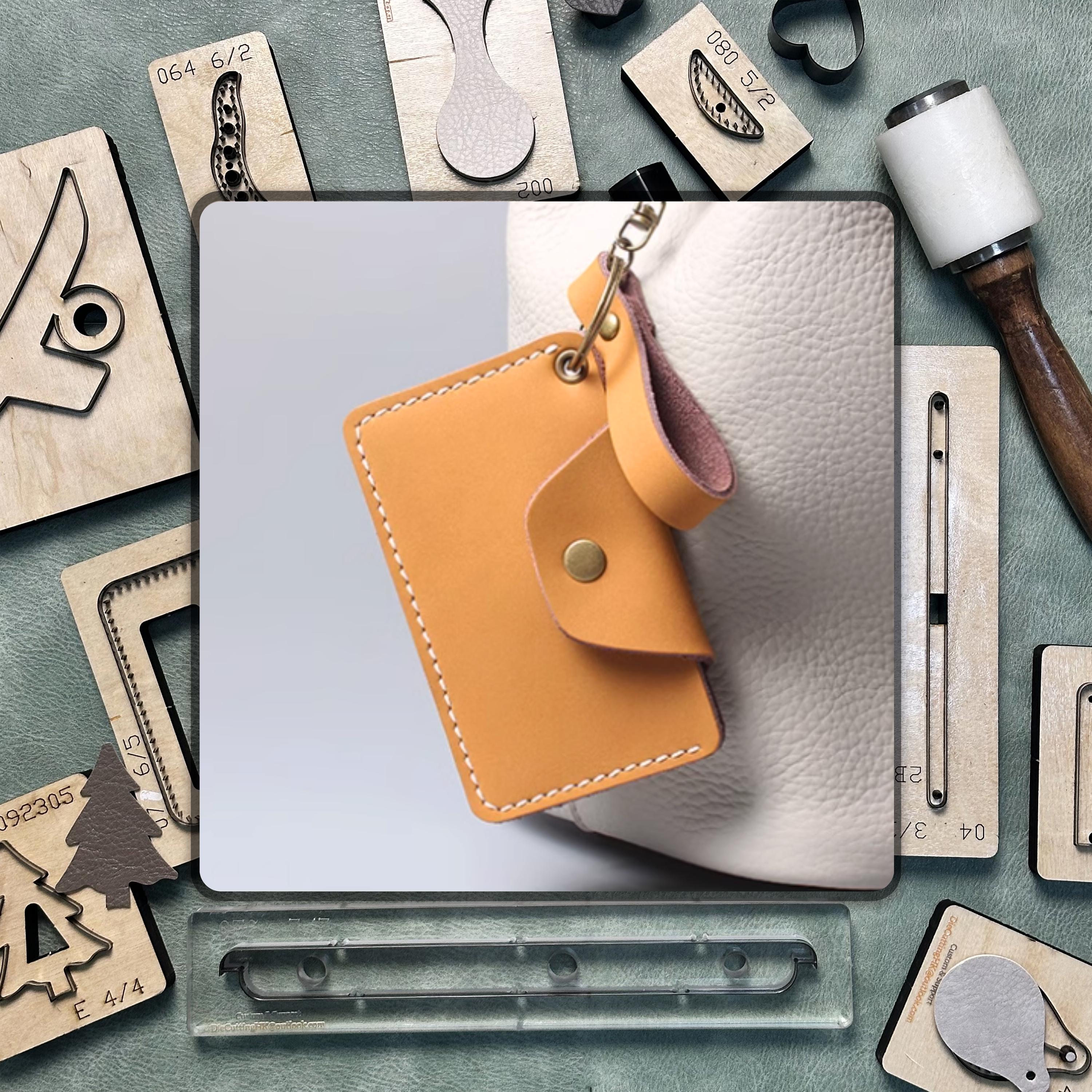 Customized Bus Card Holder Leather Die Cutting, Premium Handmade Leather Craft Kraft Tool Set for DIY Craft Projects and Personalized Gifts