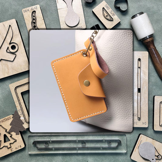 Customized Bus Card Holder Leather Die Cutting, Premium Handmade Leather Craft Kraft Tool Set for DIY Craft Projects and Personalized Gifts