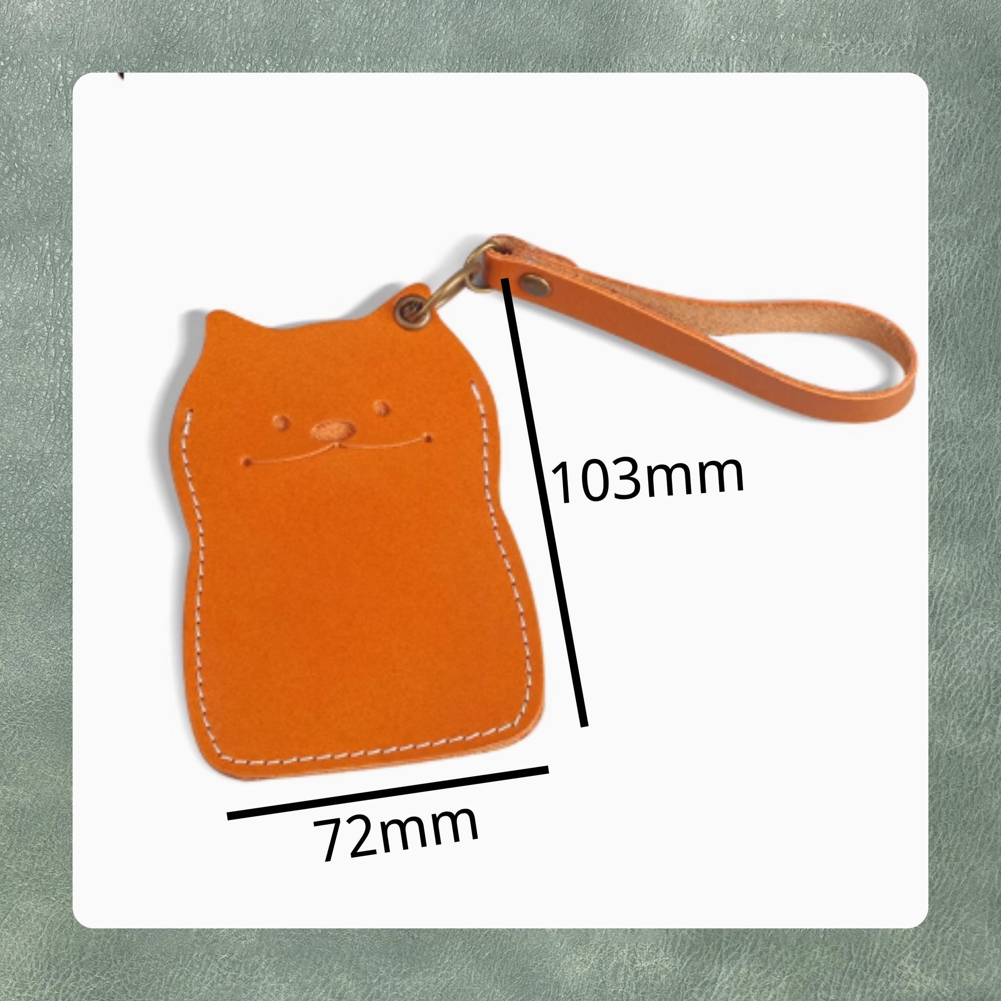 Cute Kitten Bus Card Holder Leather Die Cut, Premium Handmade Leather Craft Kraft Tool Set for DIY Craft Projects and Personalized Gifts