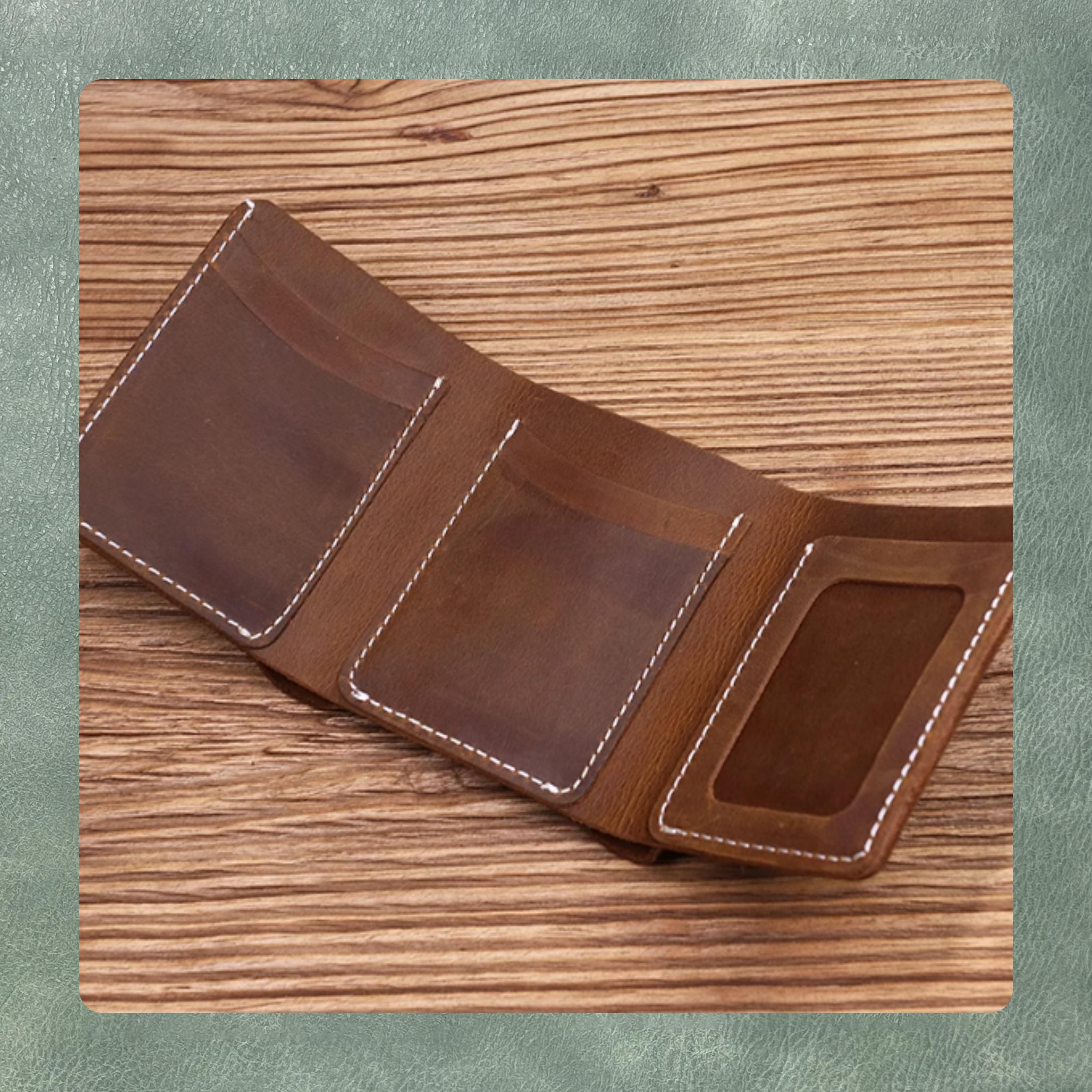 Leather Trifold Wallet Die Cutting, Custom DIY Leather Steel Knife Metal Cutting Die Set for Leather, Fabric and Paper Personalized Dies