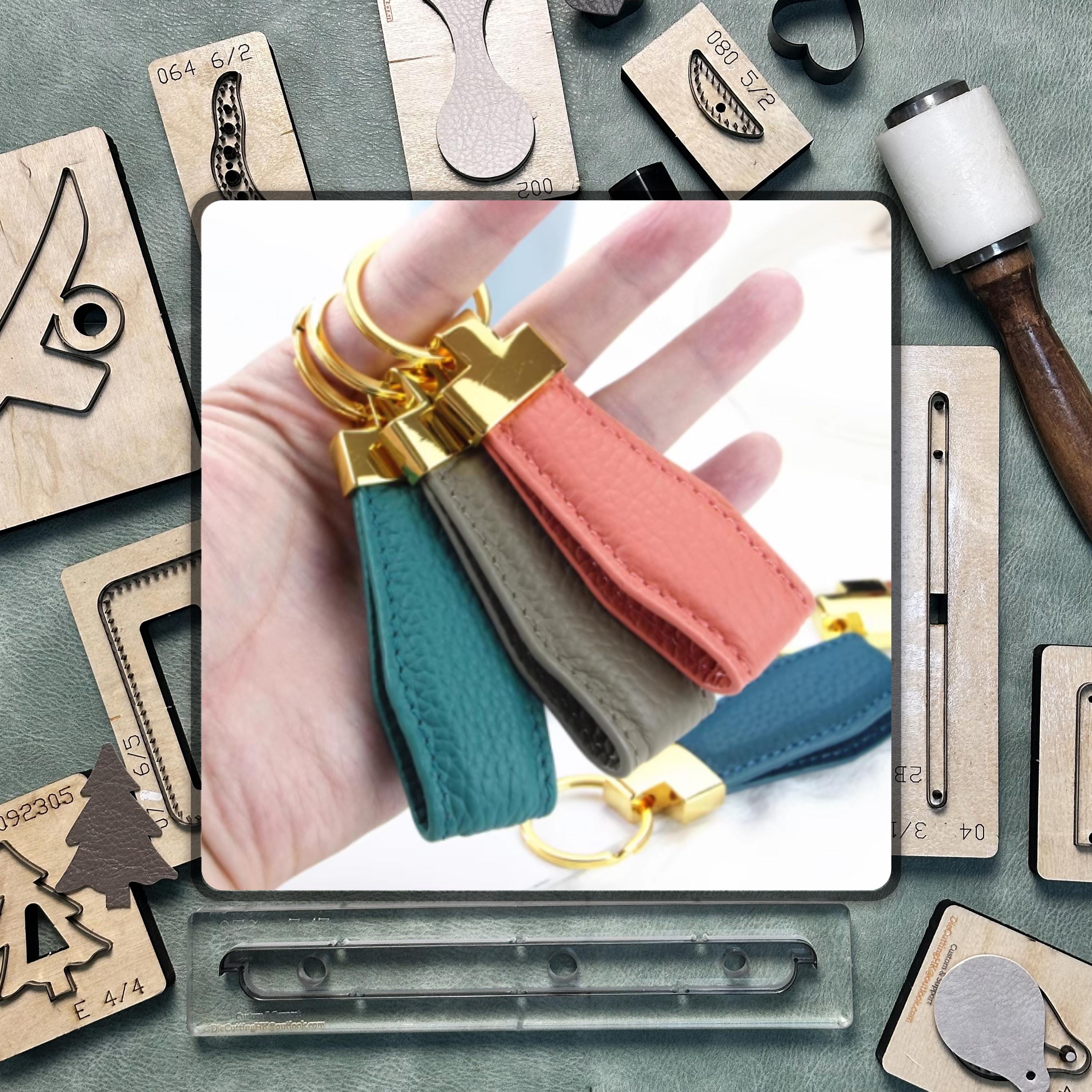 Keychain leather cutting die, Sizzix die cutting machine steel ruler metal die cutting machine, leather crafts punching die kraft paper tool