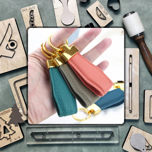 Keychain leather cutting die, Sizzix die cutting machine steel ruler metal die cutting machine, leather crafts punching die kraft paper tool