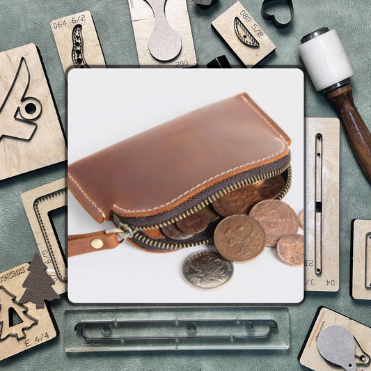 Card Holder Leather Coin Purse Custom Steel Knife Cutting Die, Handmade Leather Punching Tool for DIY Craft Projects and Personalized Gifts