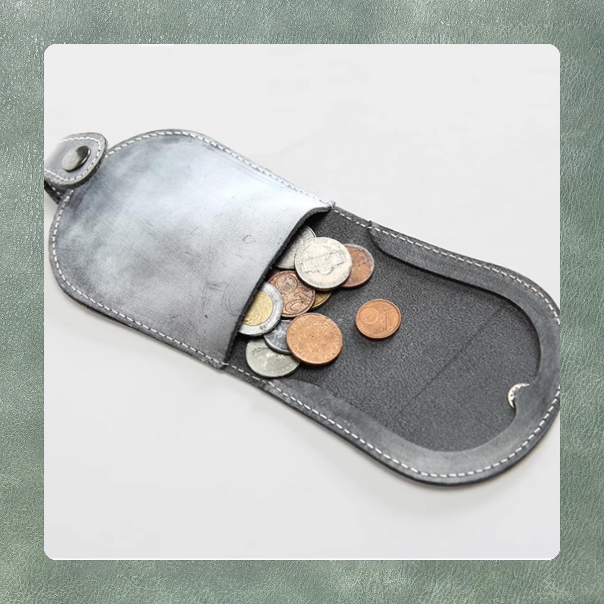 Custom Leather Small Coin Purse Steel Knife Cutting Die, Handmade Leather Punching Tool for DIY Craft Projects and Personalized Gifts