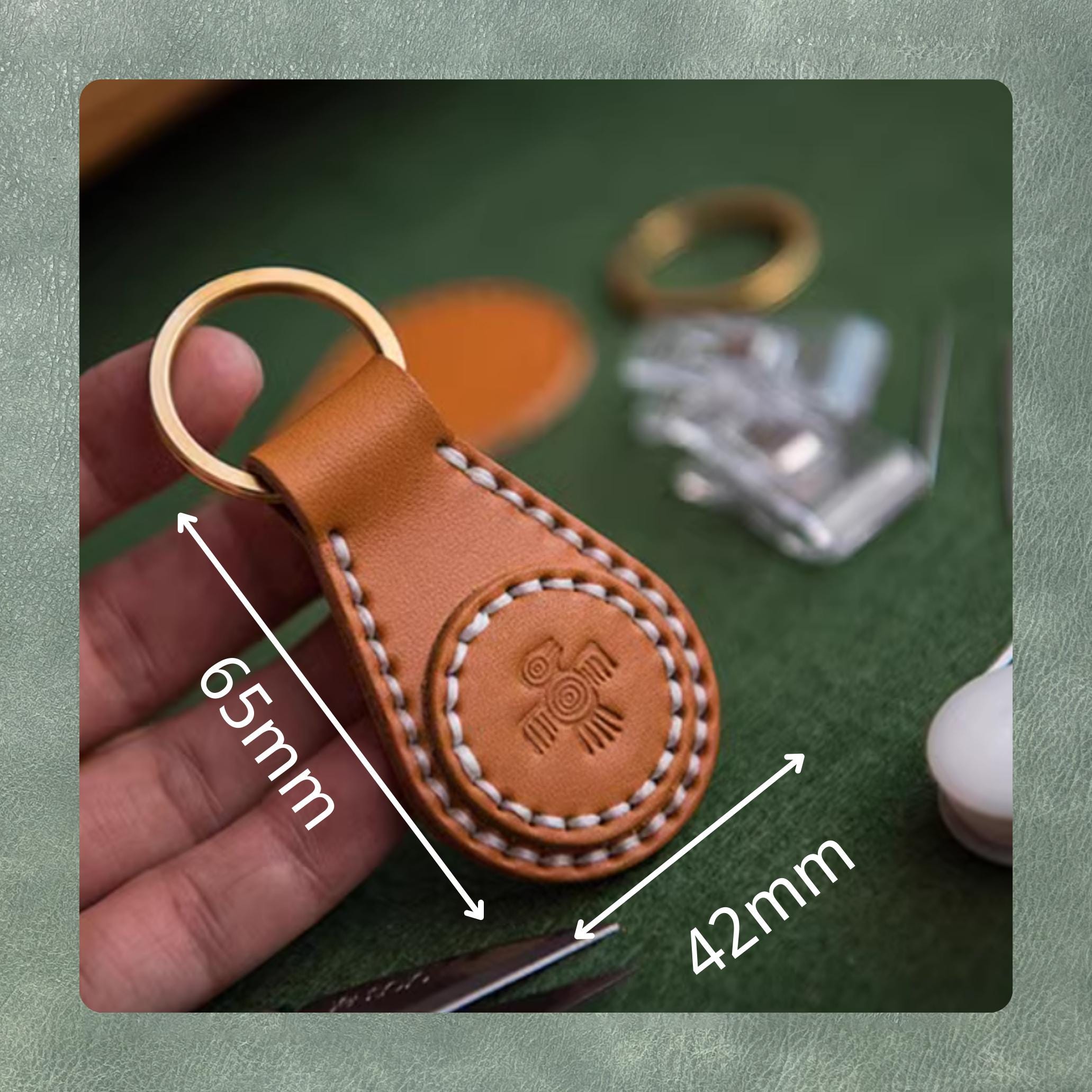 Keychain Leather Cutting Die - Custom Punch Mold for DIY Leathercraft - Handmade Knife Die for Key Fobs, Fabric & Craft Accessories