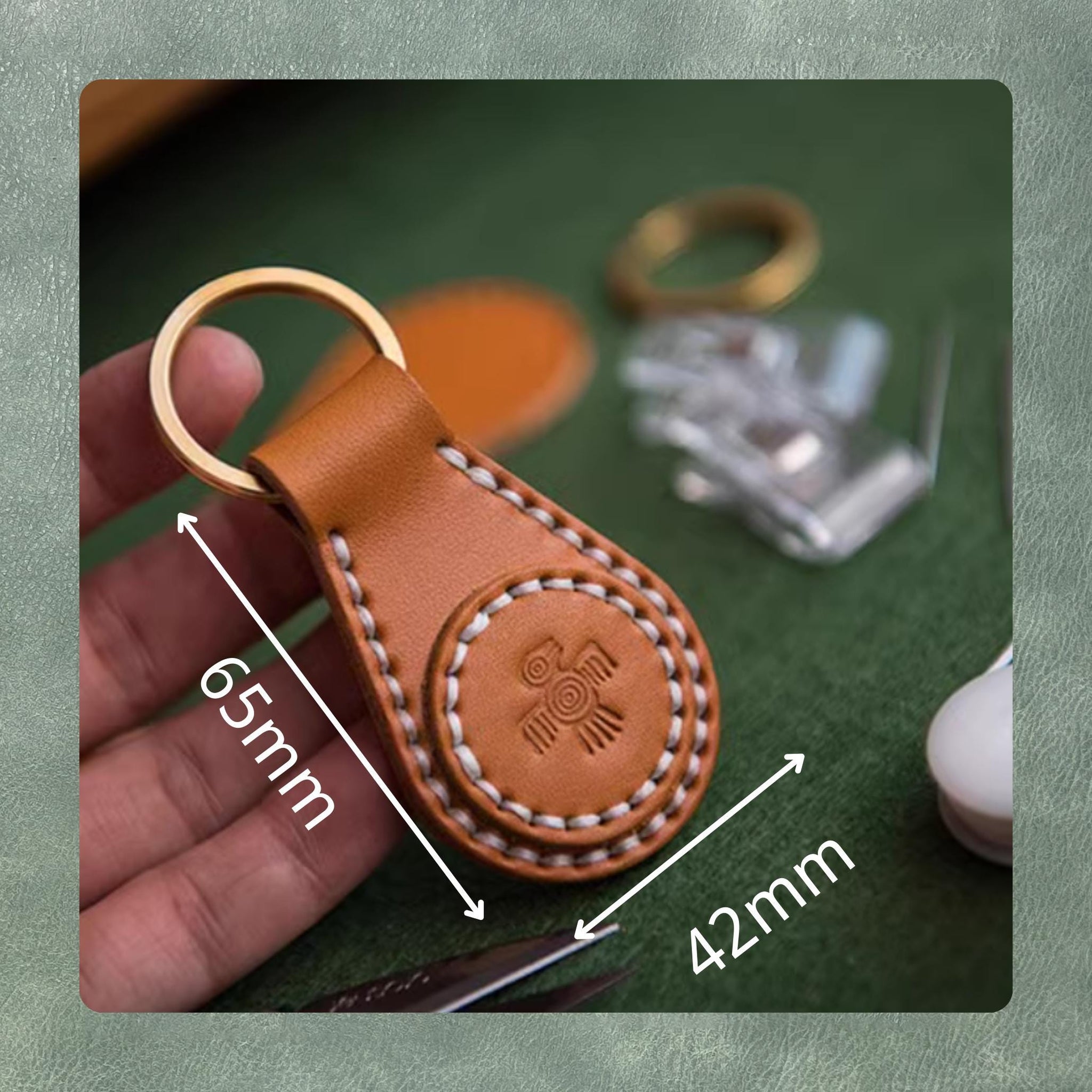 Keychain Leather Cutting Die - Custom Punch Mold for DIY Leathercraft - Handmade Knife Die for Key Fobs, Fabric & Craft Accessories