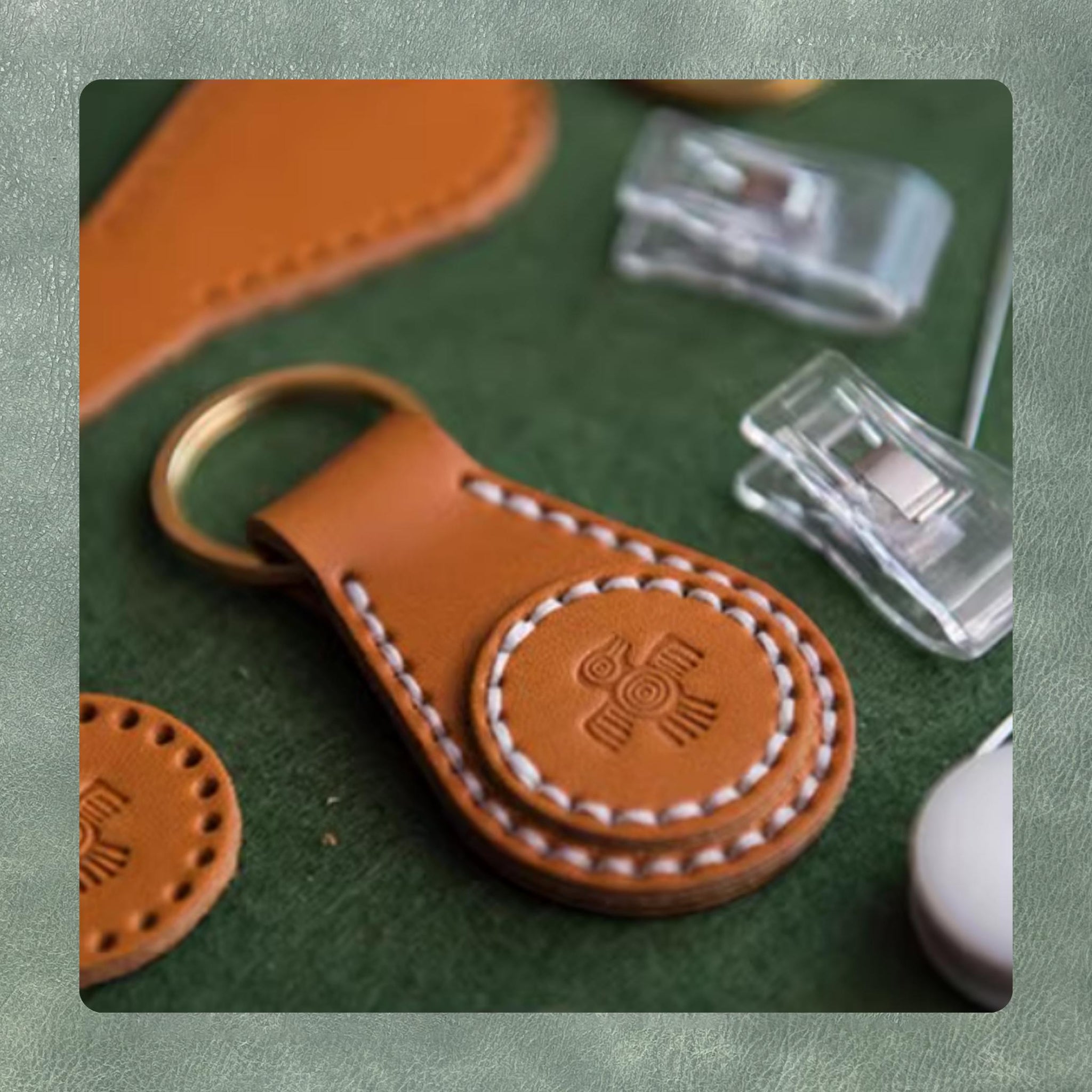 Keychain Leather Cutting Die - Custom Punch Mold for DIY Leathercraft - Handmade Knife Die for Key Fobs, Fabric & Craft Accessories