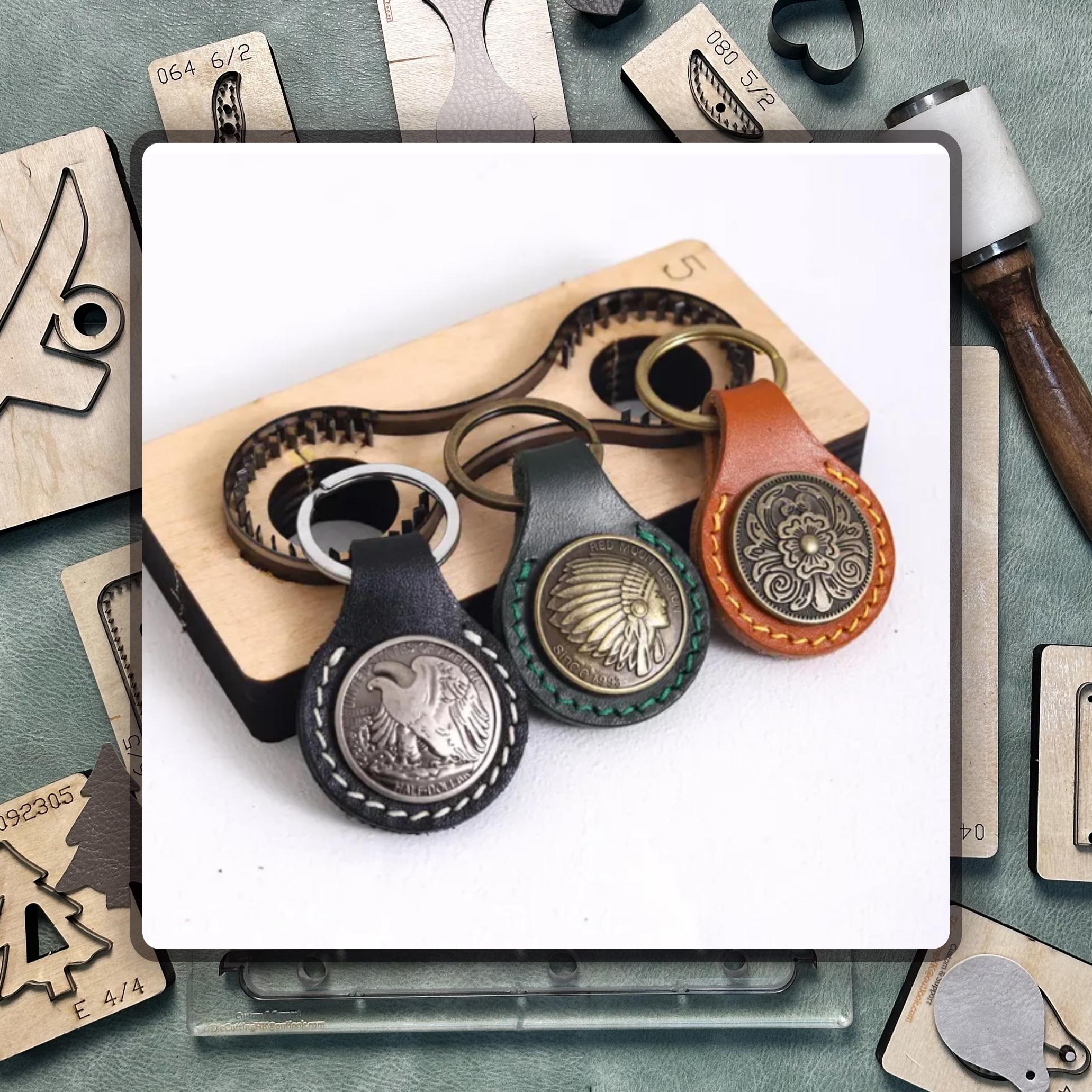Custom Keychain Cutting Die - Precision Leather Punch Mold for DIY Crafts - Handmade Knife Die for Key Fobs & Accessories
