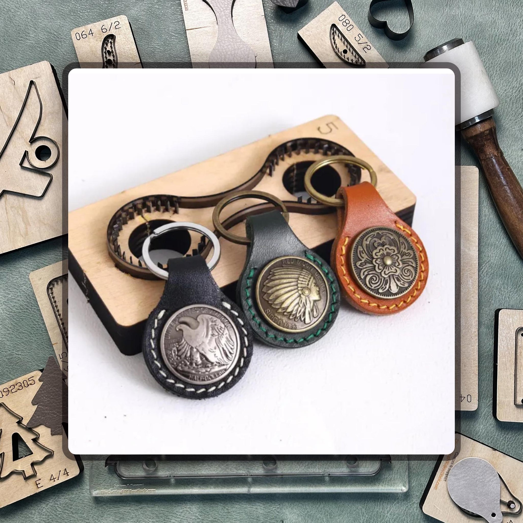 Custom Keychain Cutting Die - Precision Leather Punch Mold for DIY Crafts - Handmade Knife Die for Key Fobs & Accessories