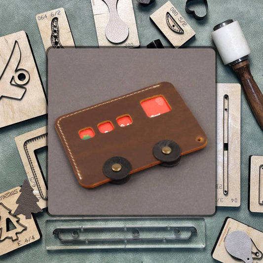 Custom Bus Shape Card Holder Leather Metal Die Cutting/Handmade Leather Craft Punch Tool/Suitable for DIY Projects and Personalized Gifts