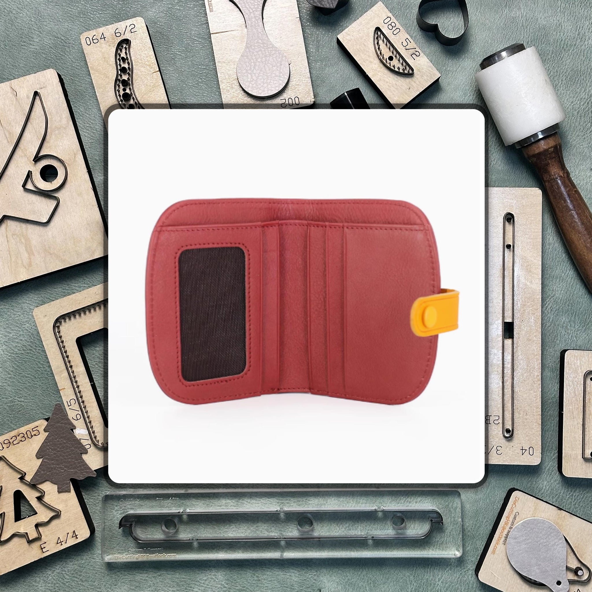 High Quality Wallet DIY Leather Metal Cutting Dies/Handmade Leather Craft Punch Tool Set/Compatible with Sizzix Die Cutting Machine
