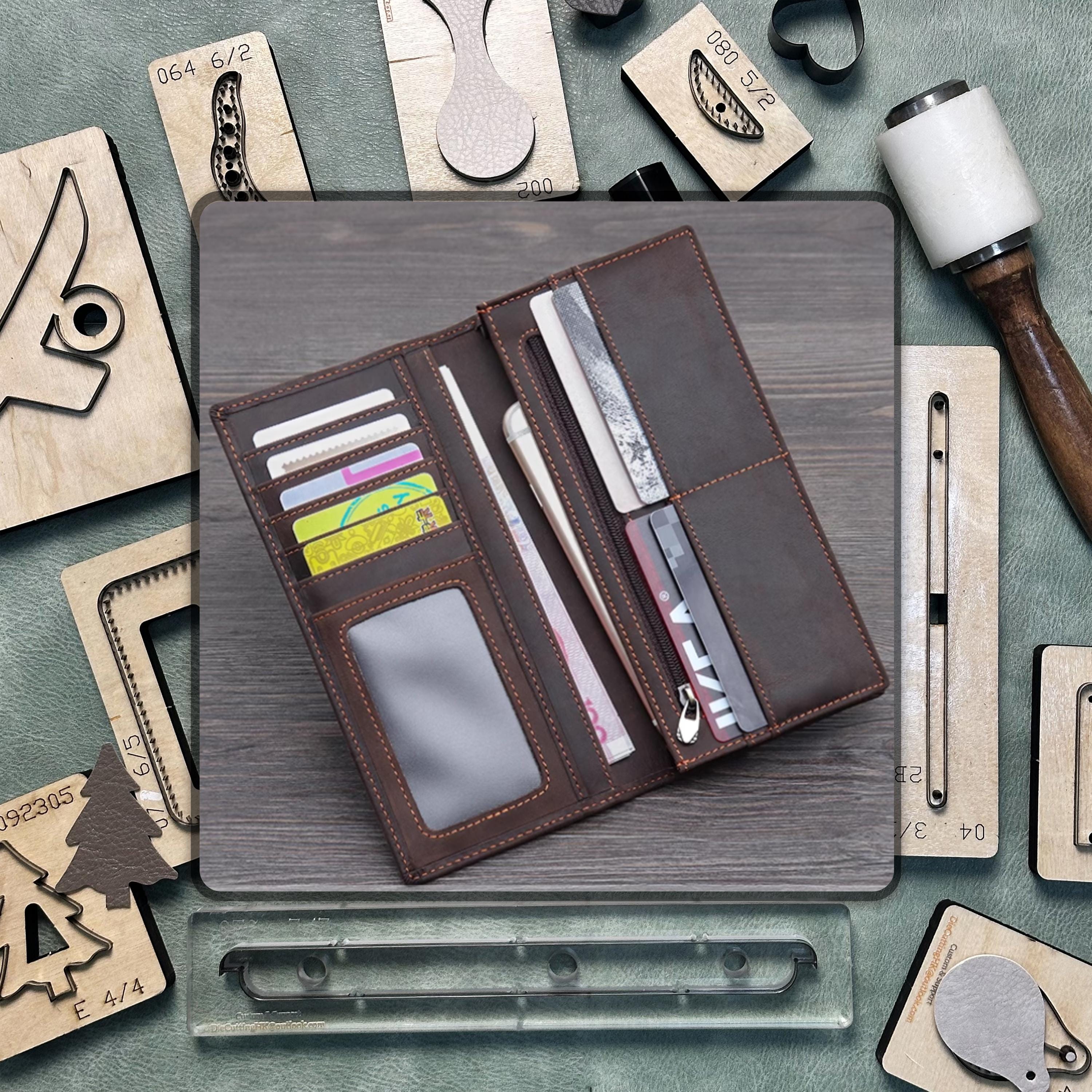Wallet custom leather die cutting mold, DIY wallet card holder leather precision die cutting, manual die cutting punching tool