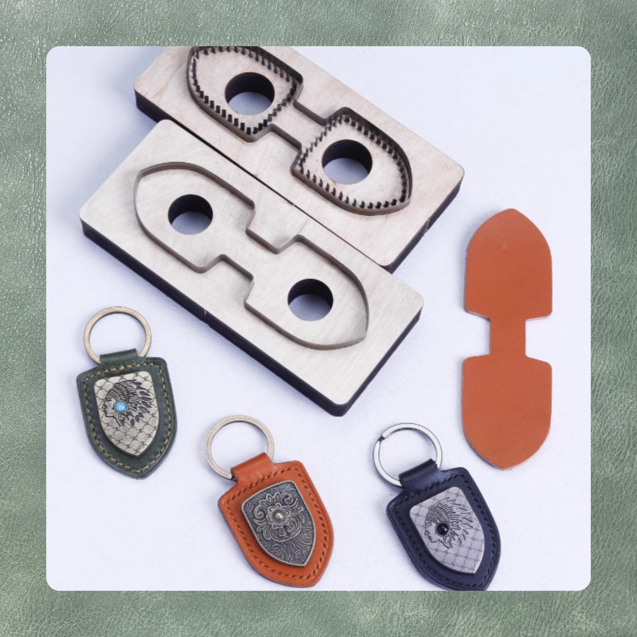 DIY Keychain Leather Cutting Die – Precision Leather Punching Die for Handmade Keychains | Durable Steel Knife Die for Leather Customization