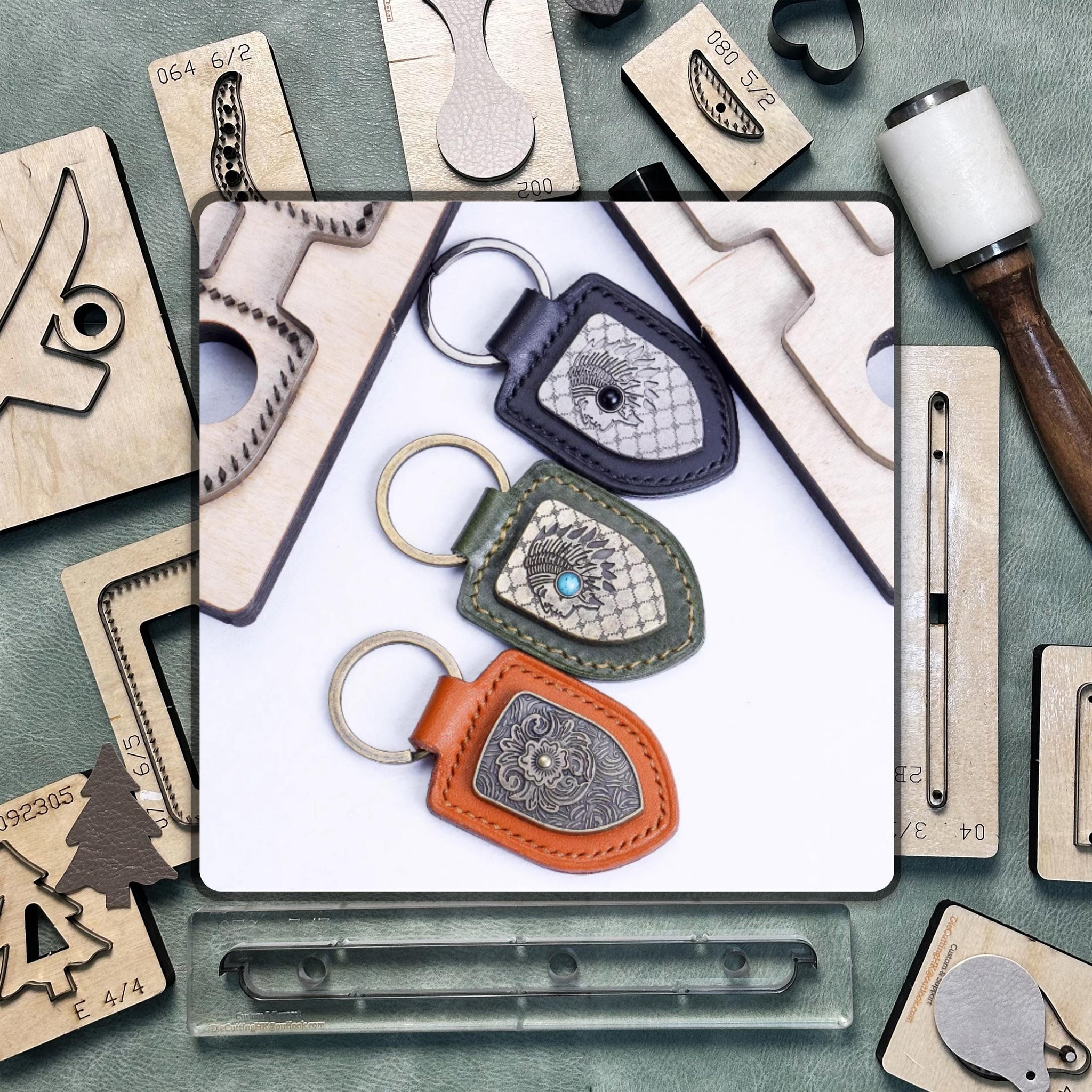 DIY Keychain Leather Cutting Die – Precision Leather Punching Die for Handmade Keychains | Durable Steel Knife Die for Leather Customization