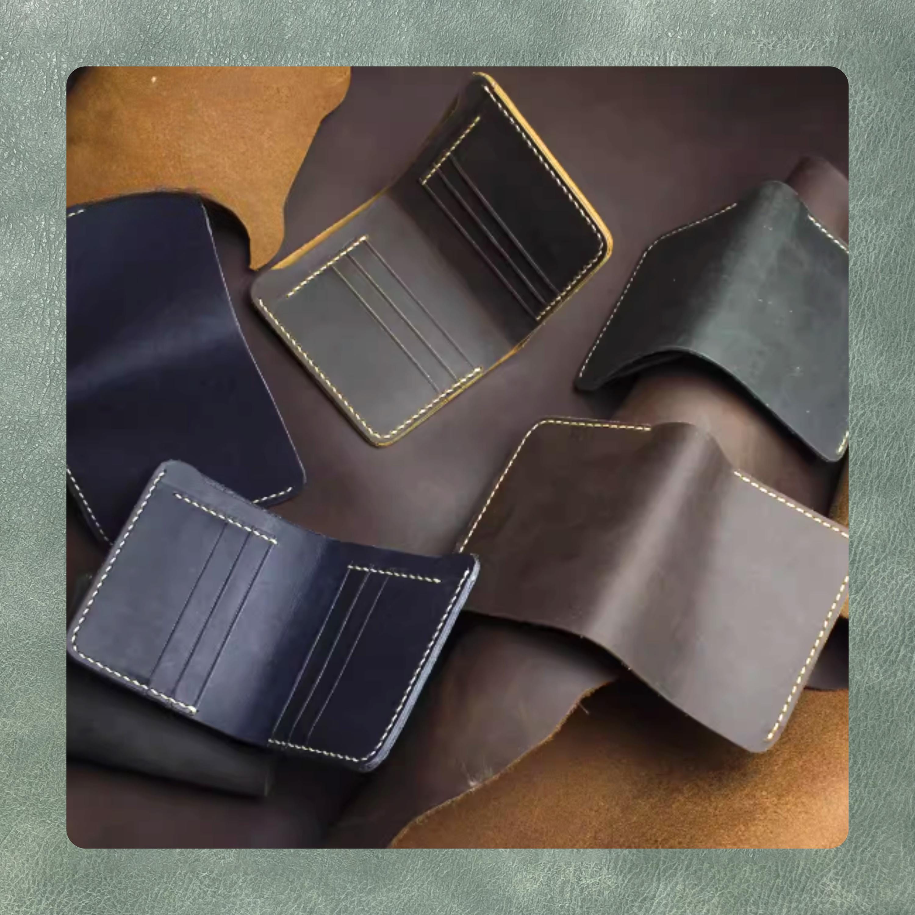 Short wallet handmade leather die cutting, DIY leather steel knife metal cutting die, custom leather crafts kraft paper punch tool set