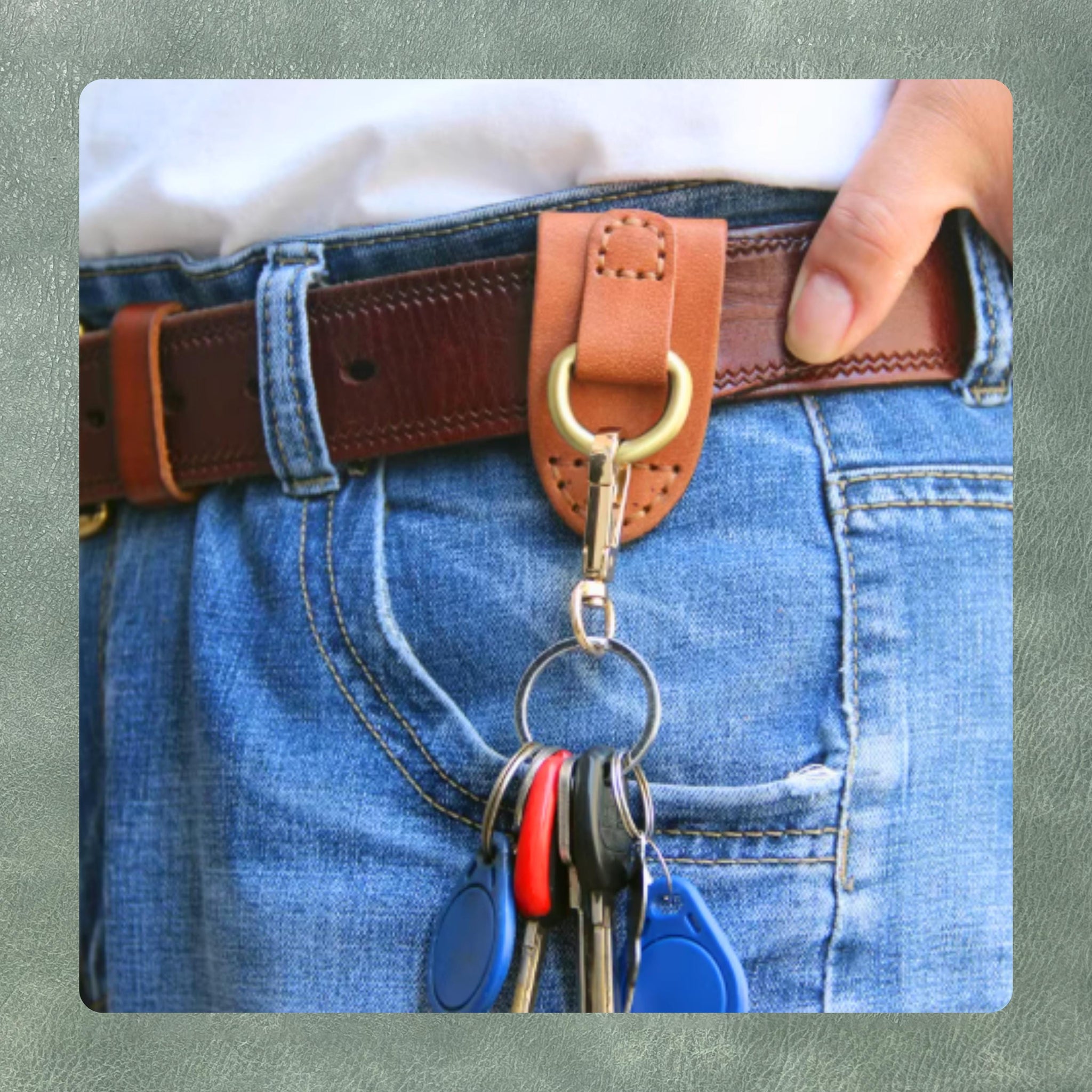 High Quality Keychain Cutting Die/Handmade Precision Steel Knife Punching Tool/Customized Leather Craft Cutting Kit/Father's Day Gift
