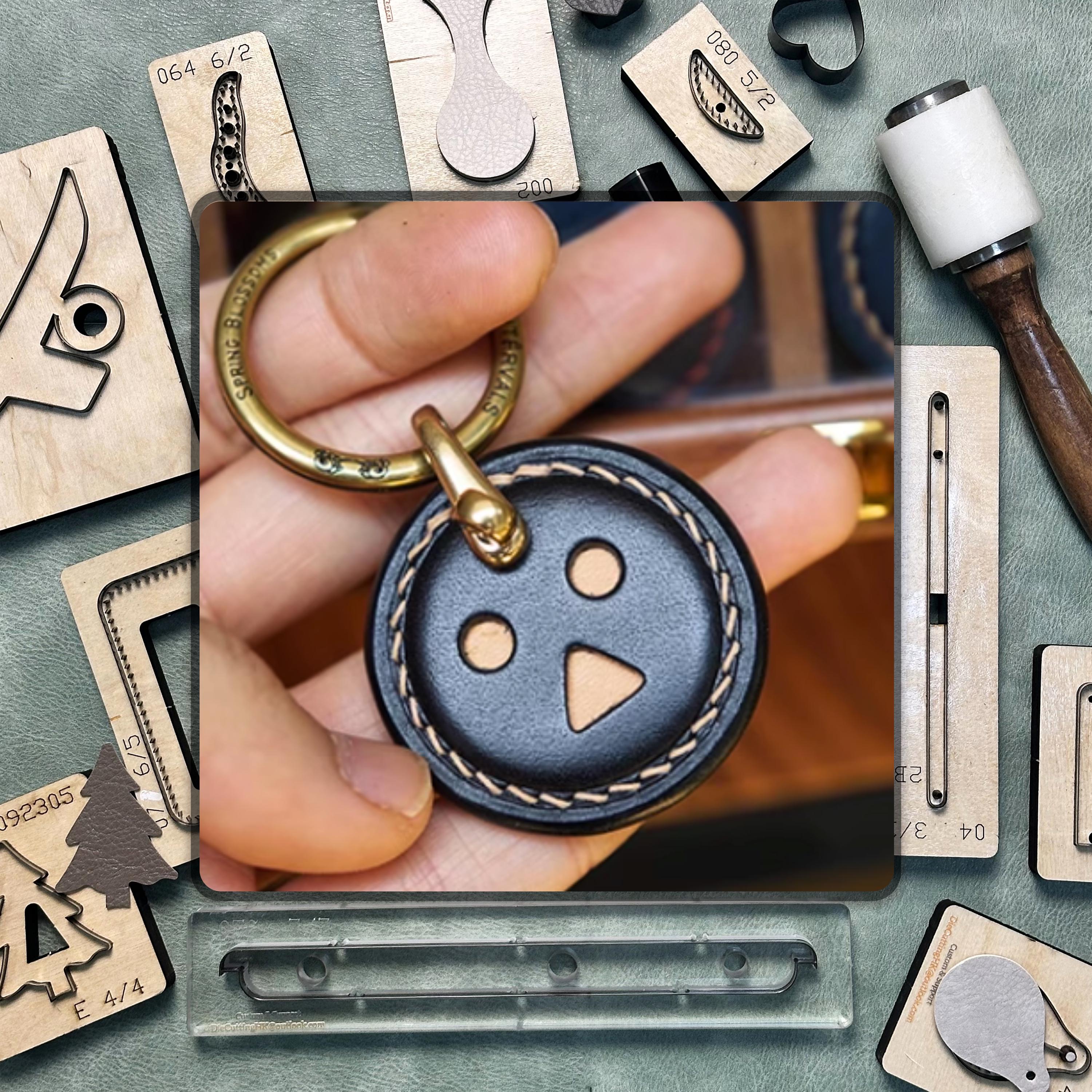 Personalized Expression Keychain Leather Punching Tool/Handmade High Quality Steel Knife Metal Knife Die/DIY Leather Craft Cutting Kit