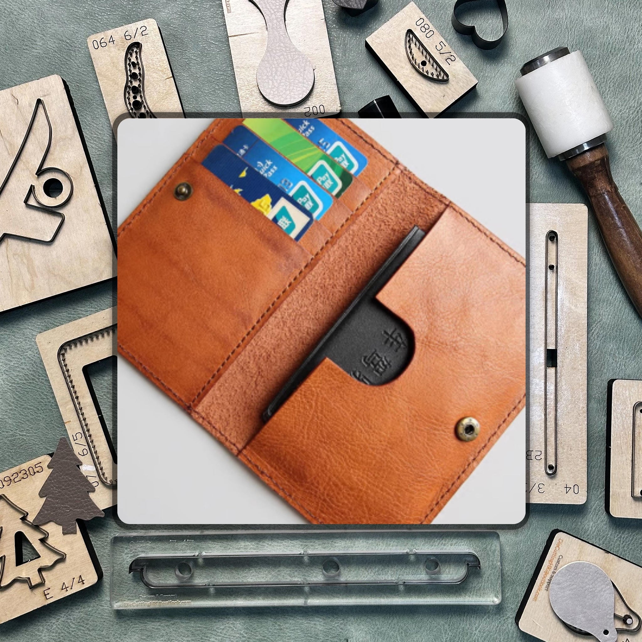 Leather Multipurpose Card Holder Die Cut – Premium Punch Tool for DIY Projects and Hand Sewing | Precision Leather Craft Steel Die Set