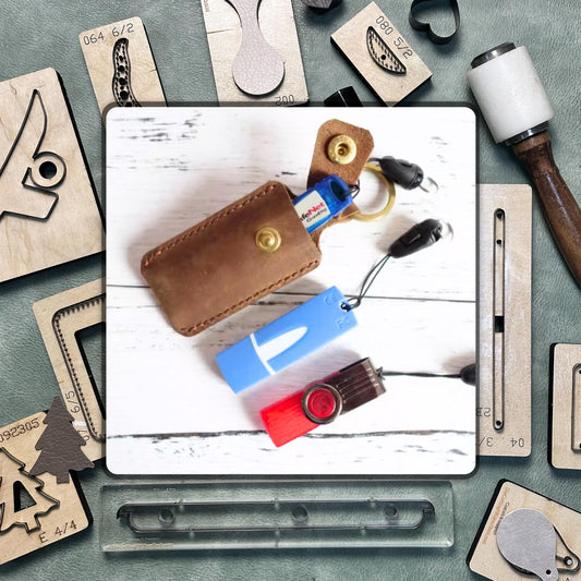 Keychain Custom Leather Cutting Die/Precision Leather Craft Tools/Steel Ruler Metal Leather Punch Set/Ideal for Leather Craft Lovers
