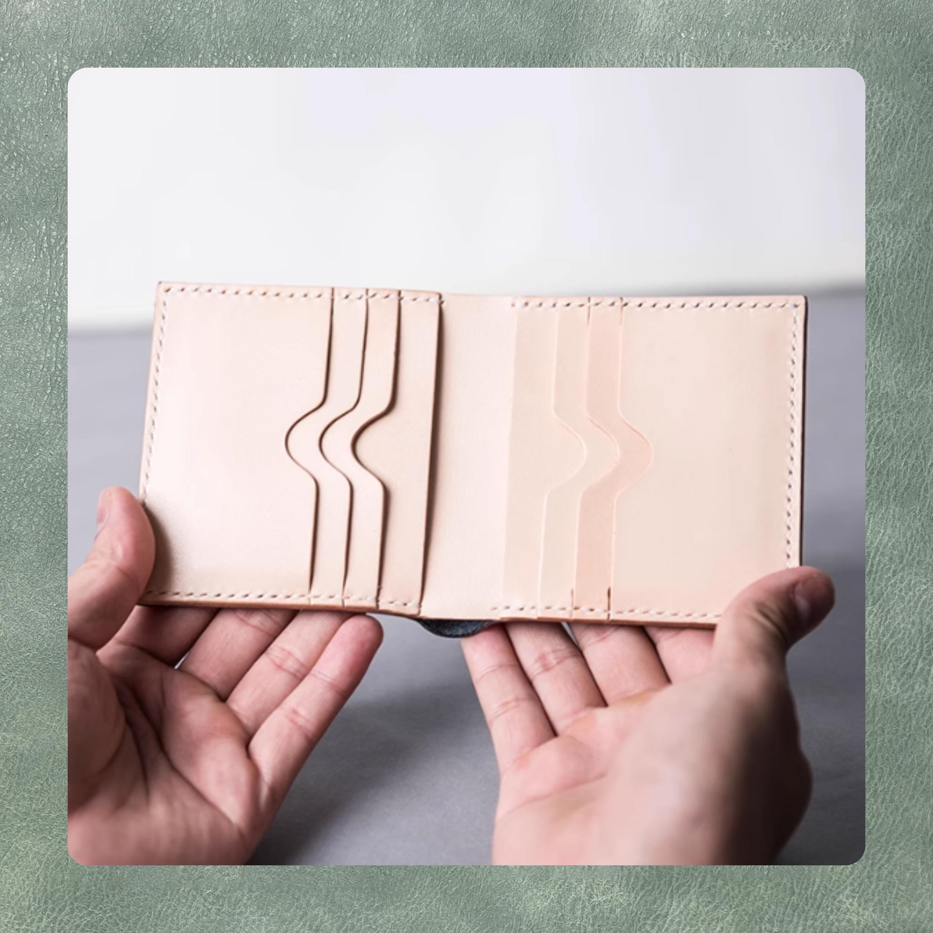 Wallet Custom Leather Die Cutting, High Quality Handmade Leather Crafts Kraft Paper Tool Set for DIY Craft Projects and Personalized Gifts