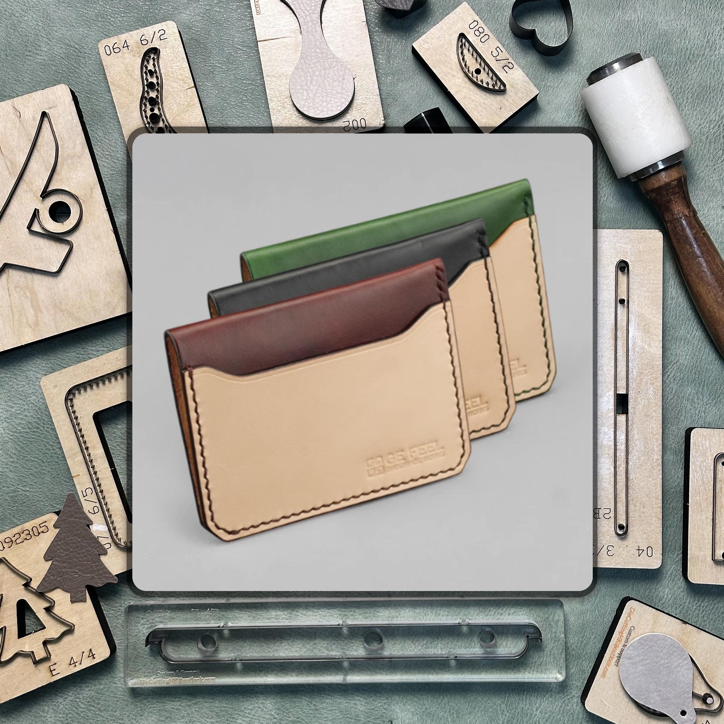 Simple Card Holder Leather Die Cutting, Premium Handmade Leather Craft Kraft Tool Set for DIY Craft Projects and Personalized Gifts